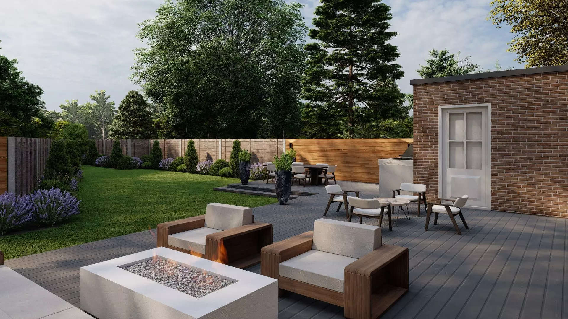 Garden Landscape 3D Model - SketchUp and Lumion Scene -PLAN 3D model_3