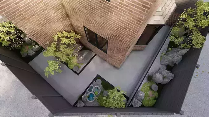 Garden Landscape 3D Model - SketchUp and Lumion Scene-PLAN