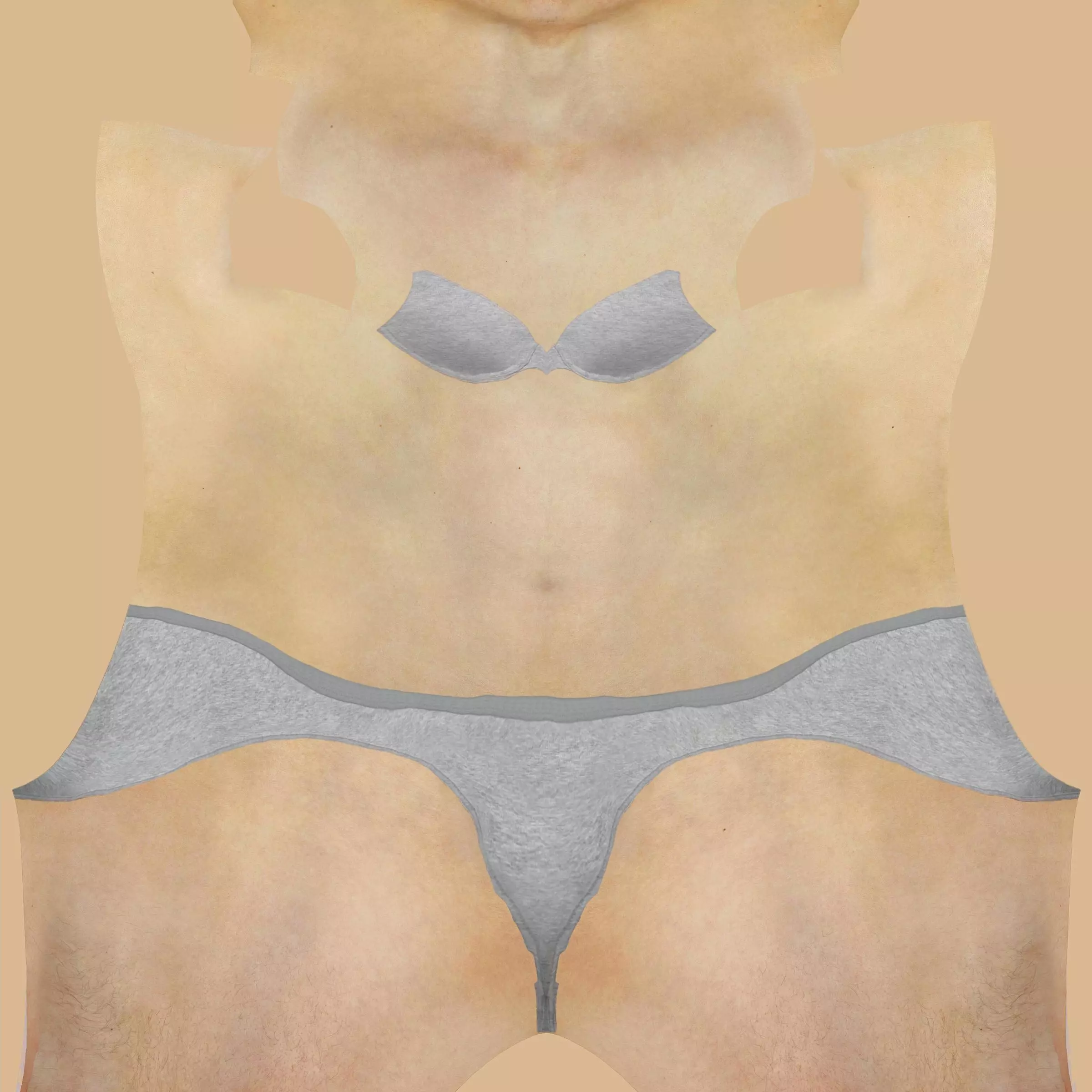 Womens bodysuit 3d clothing rigged model Low-poly 3D model_8