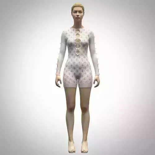 Womens bodysuit 3d clothing rigged model Low-poly 3D model Womens bodysuit 3d clothing rigged model Low-poly 3D model