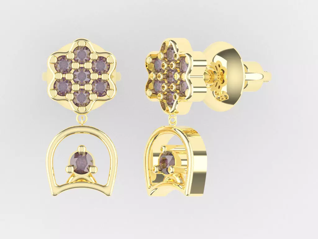 Super cute Kids Dangling Earring Free 3D print model