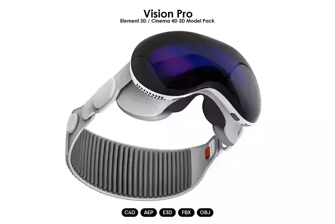 Apple Vision Pro 3D Model for Element 3D and Cinema 4D 3D model