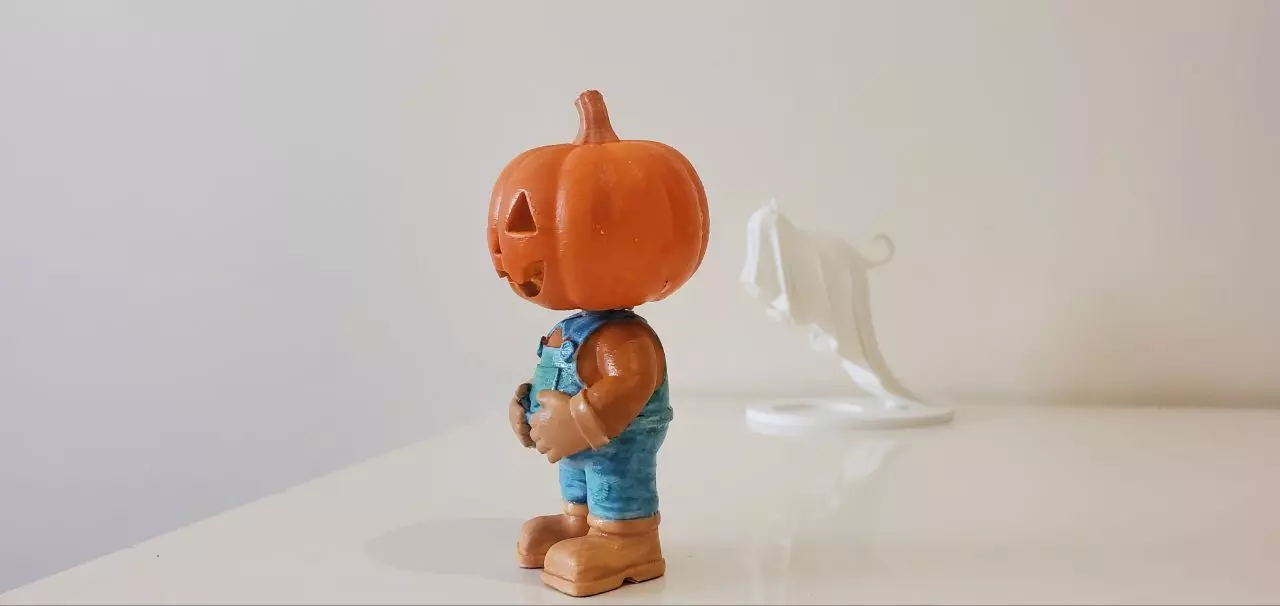 Pumpkin Wobble Head Free 3D print model_4