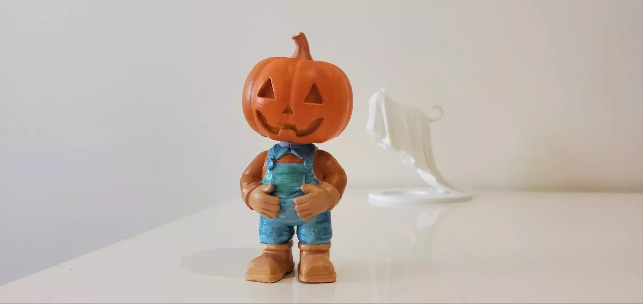Pumpkin Wobble Head Free 3D print model_3