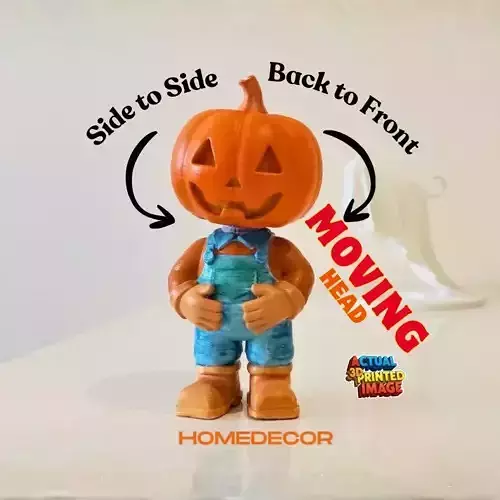 Pumpkin Wobble Head Free 3D print model Pumpkin Wobble Head Free 3D print model