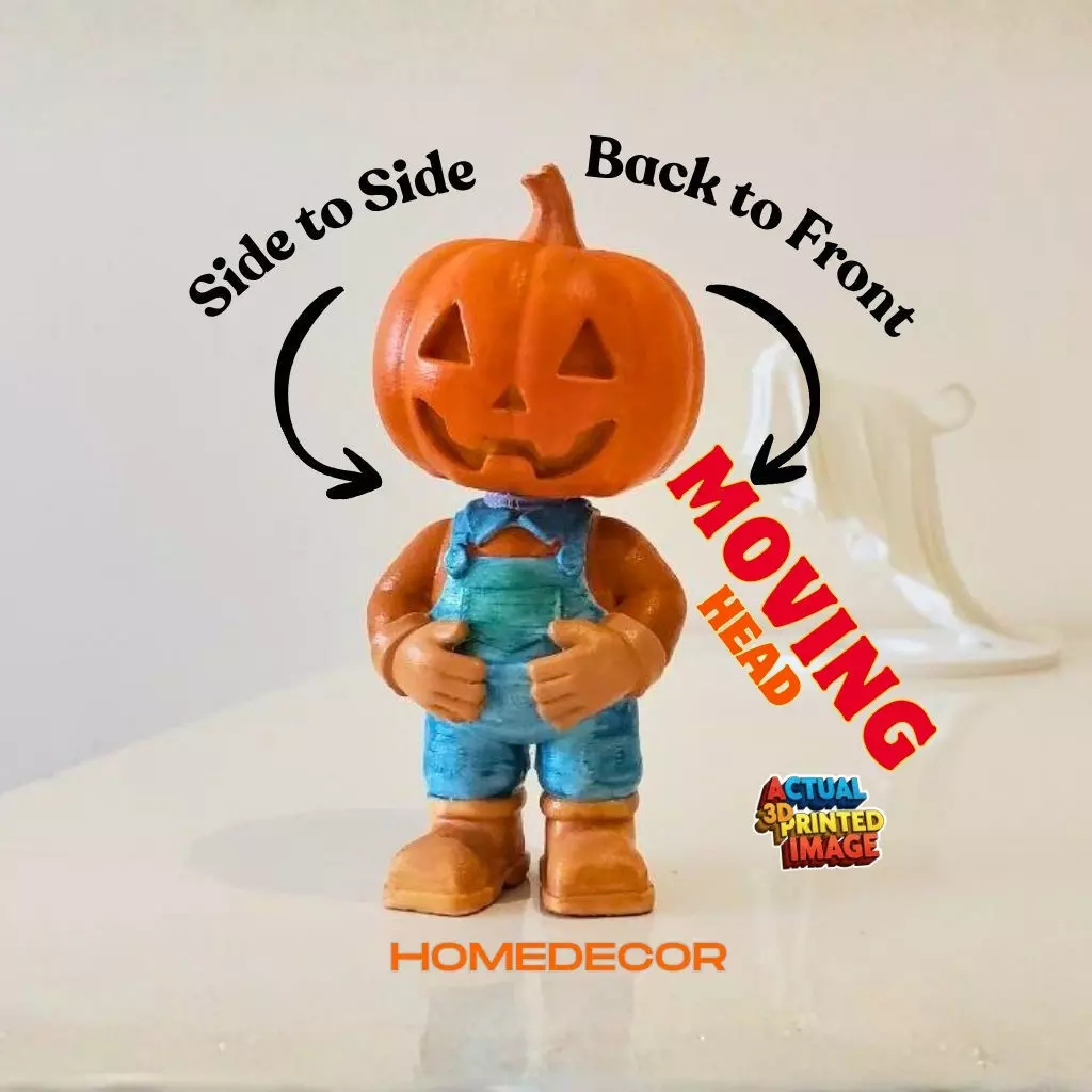 Pumpkin Wobble Head Free 3D print model_0