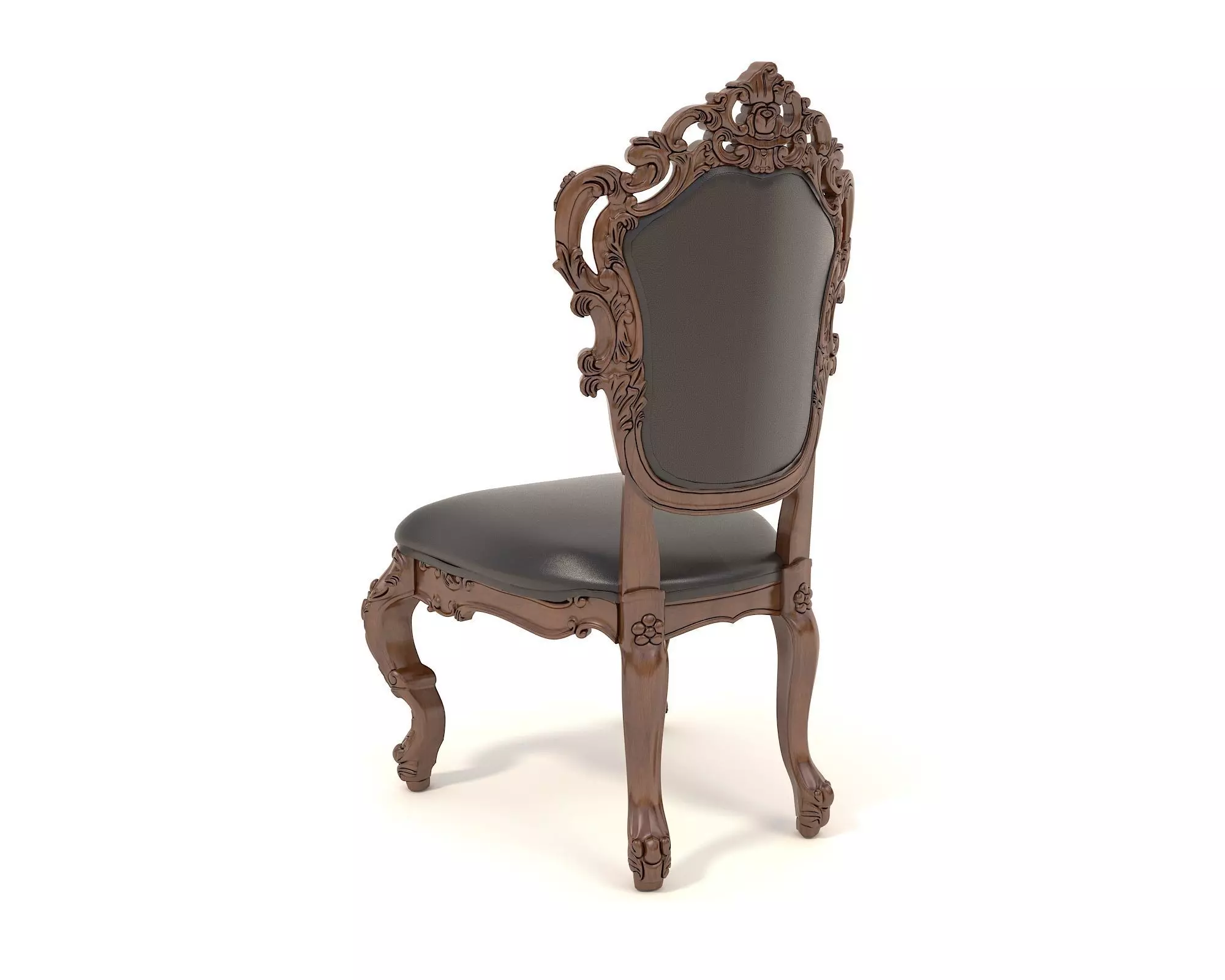 Classic European style Dining Table and Chairs 26 3D model_8