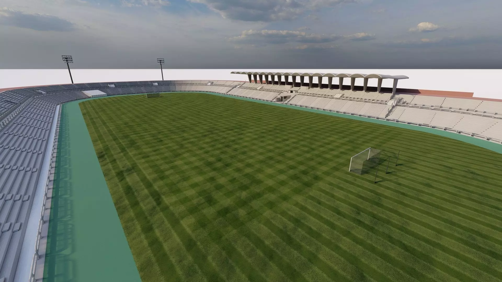 Football Stadium-American football 3D model_6