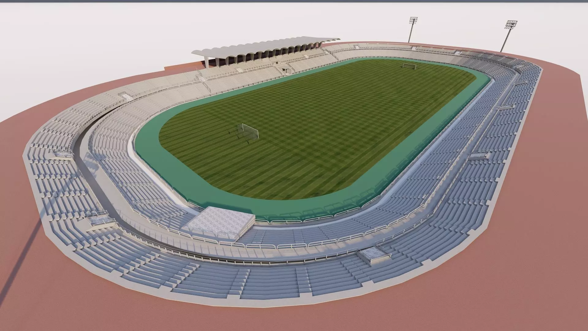 Football Stadium-American football 3D model_8