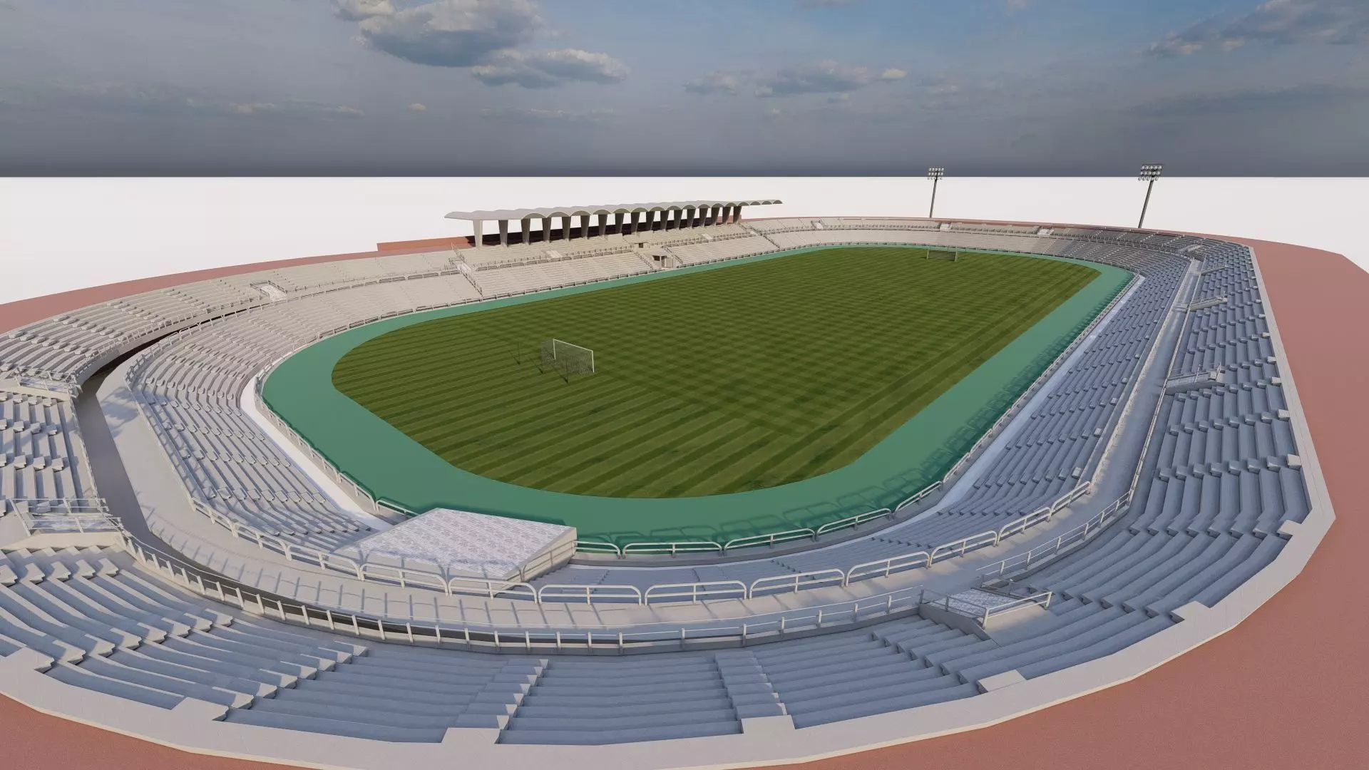 Football Stadium-American football 3D model_9