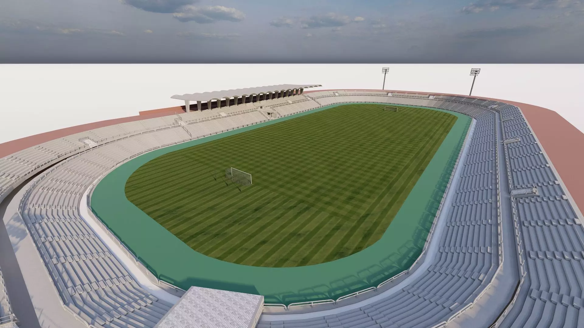 Football Stadium-American football 3D model_4