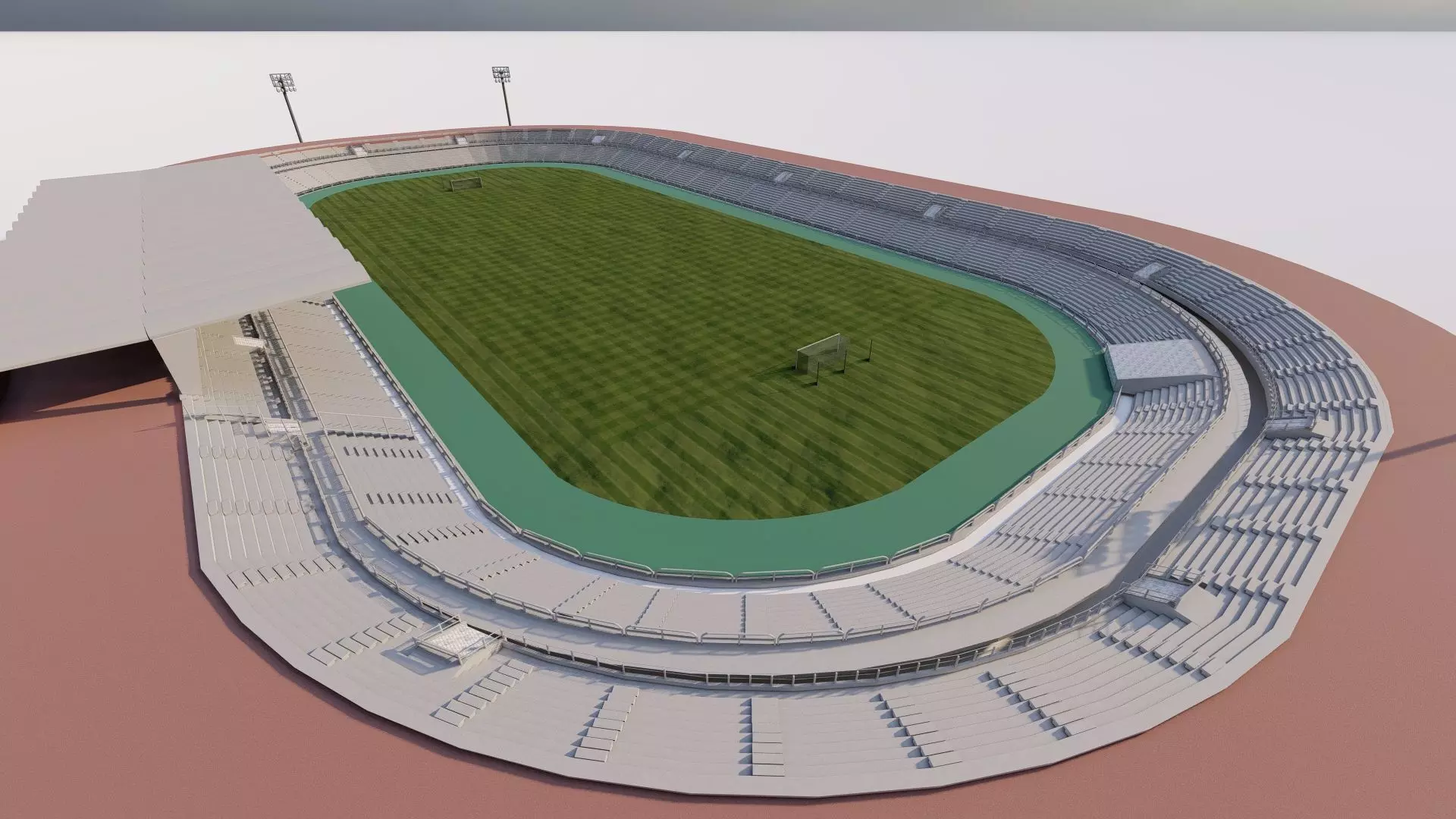 Football Stadium-American football 3D model_1