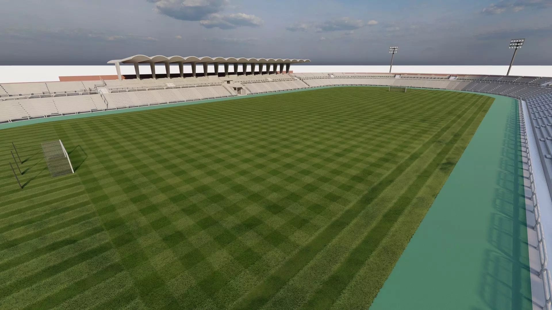 Football Stadium-American football 3D model_2