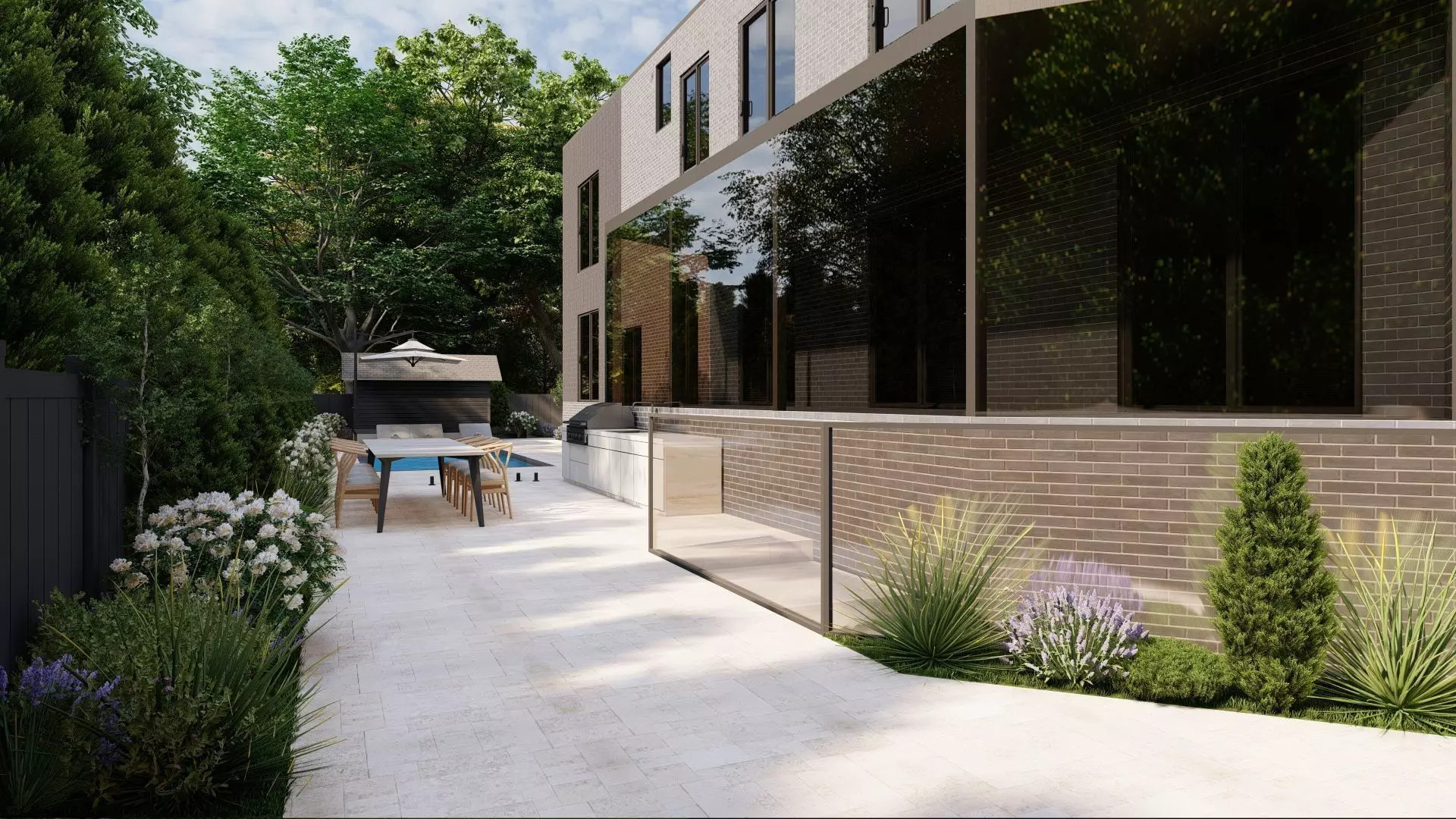 Garden Landscape 3D Model - SketchUp and Lumion Scene 3D model_5