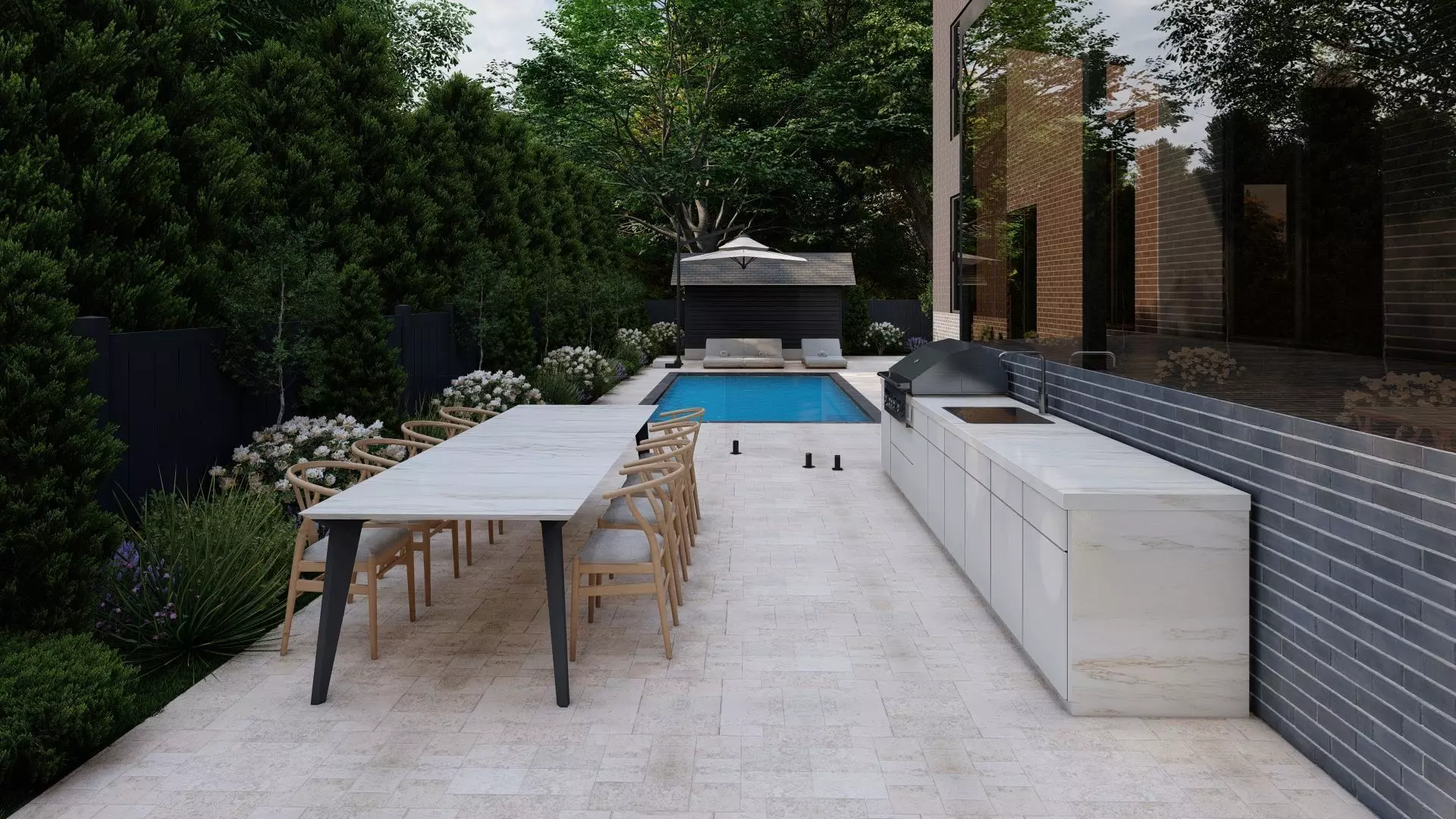 Garden Landscape 3D Model - SketchUp and Lumion Scene 3D model_6