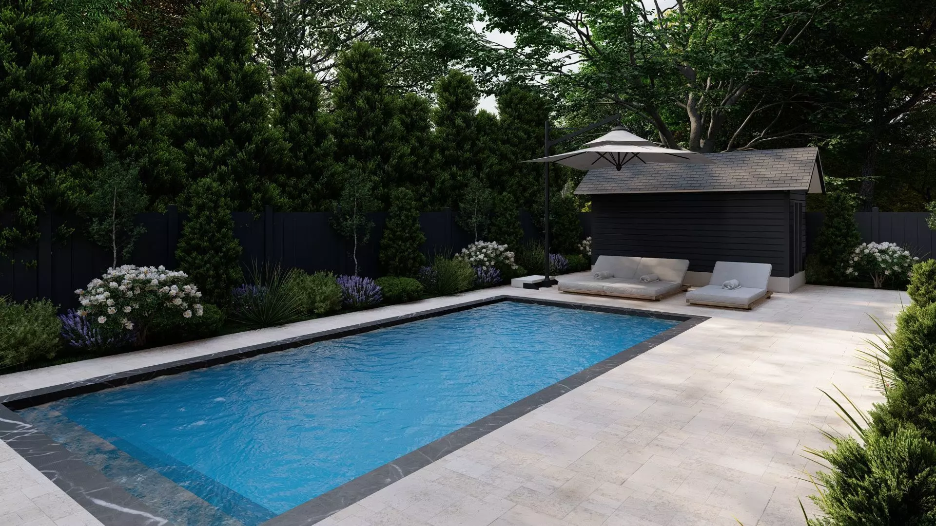 Garden Landscape 3D Model - SketchUp and Lumion Scene 3D model_2