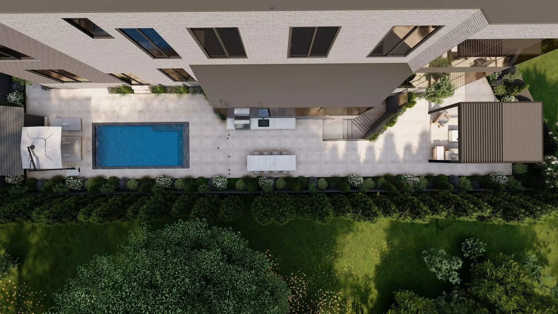 Garden Landscape 3D Model - SketchUp and Lumion Scene 3D model_1