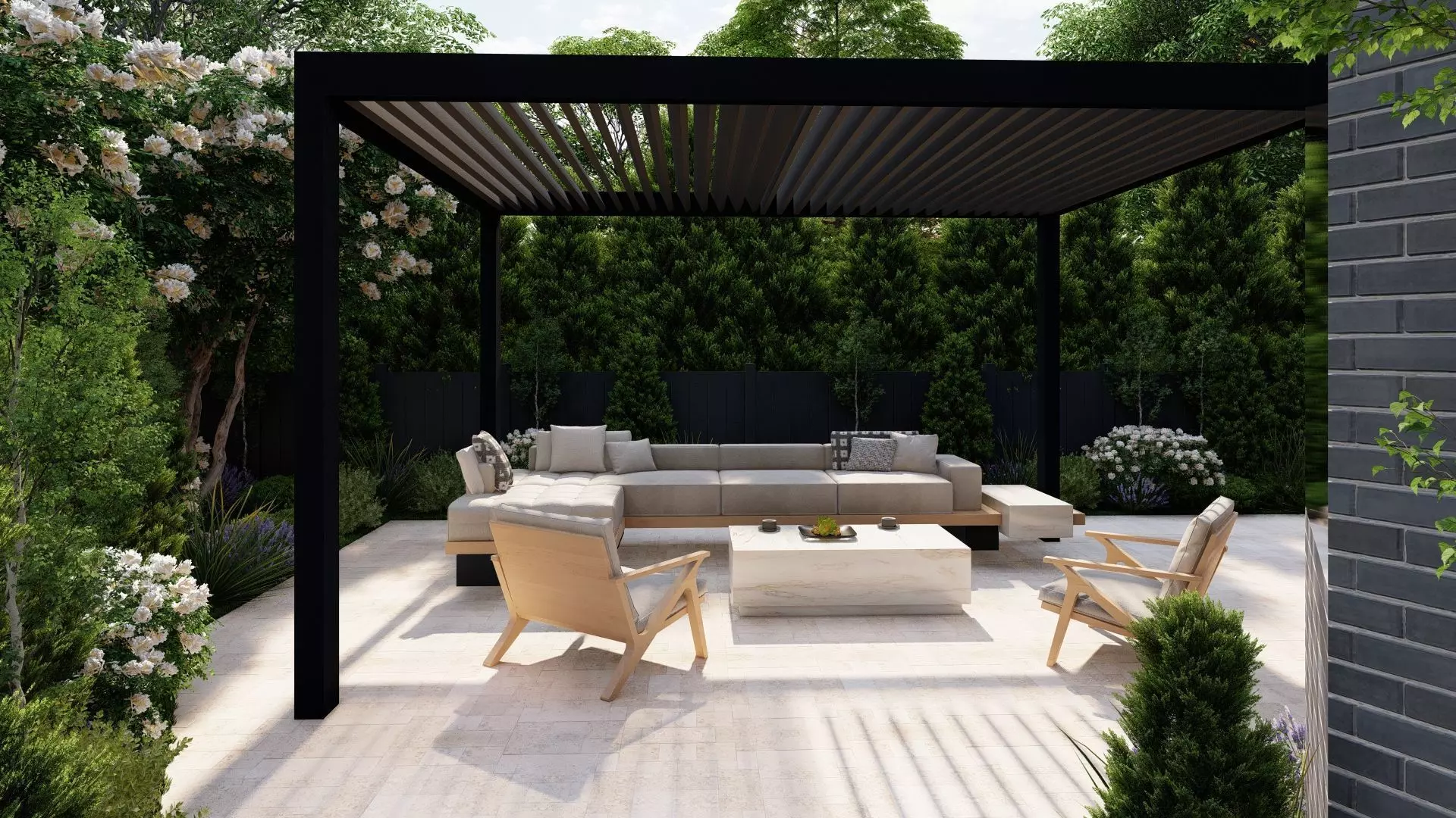 Garden Landscape 3D Model - SketchUp and Lumion Scene 3D model_4