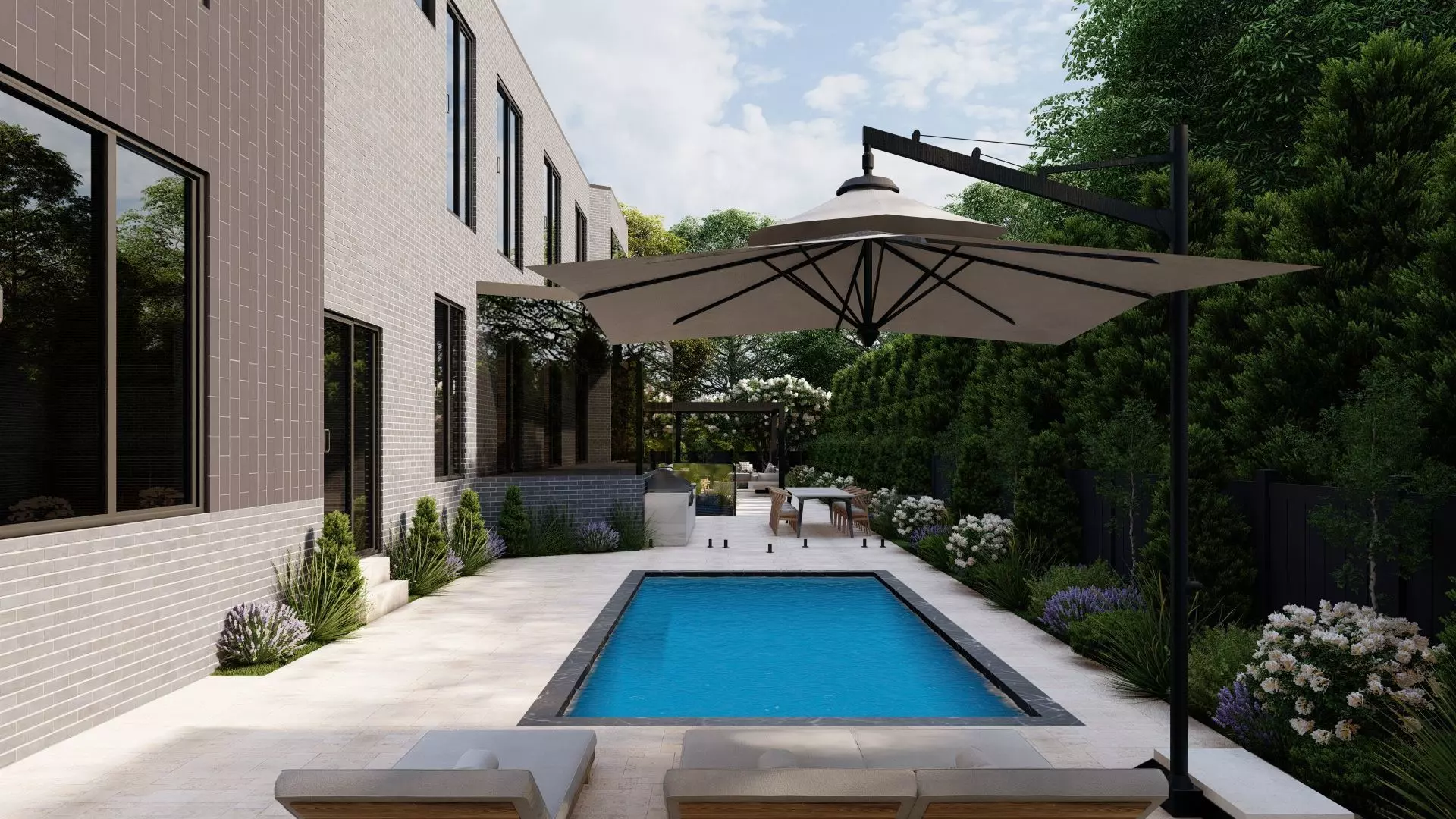 Garden Landscape 3D Model - SketchUp and Lumion Scene 3D model_3