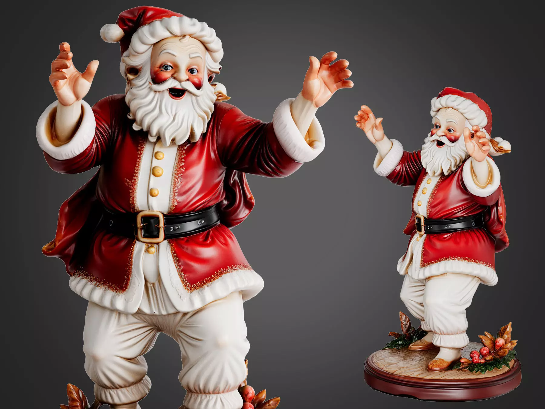 Santa Claus Statue 3D model_0
