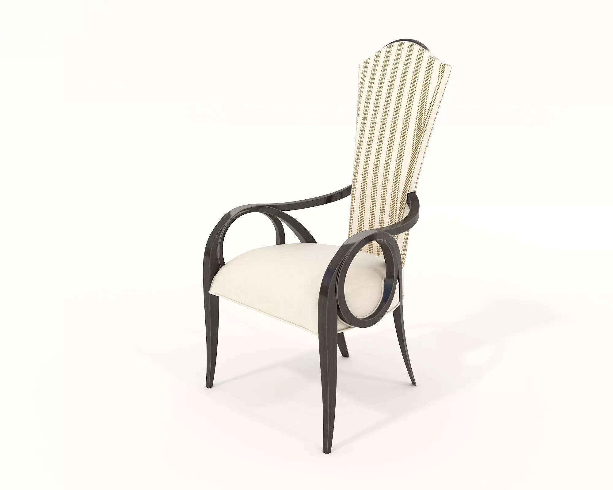 European style Dining Table and Chairs 3 3D model_7