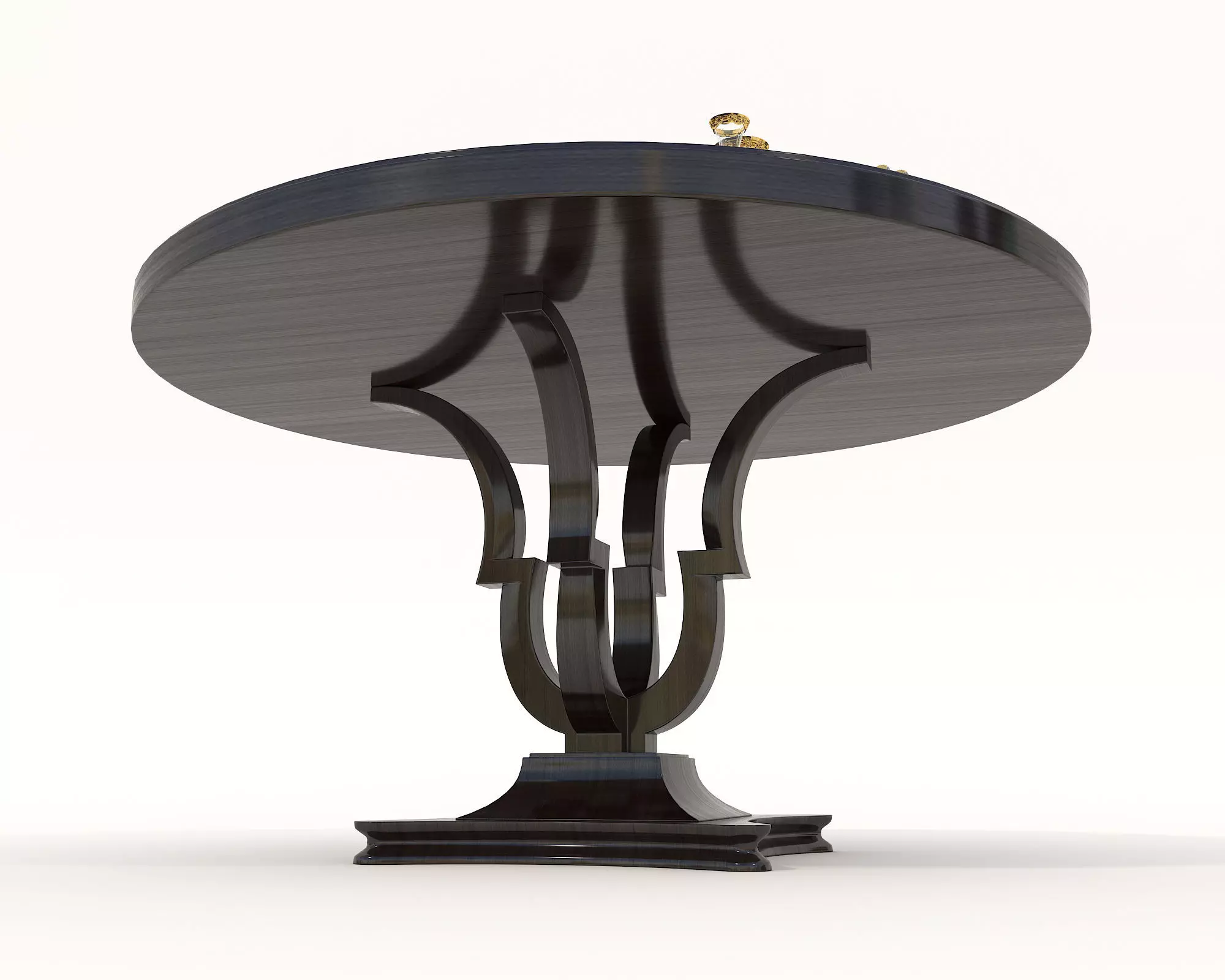 European style Dining Table and Chairs 3 3D model_8