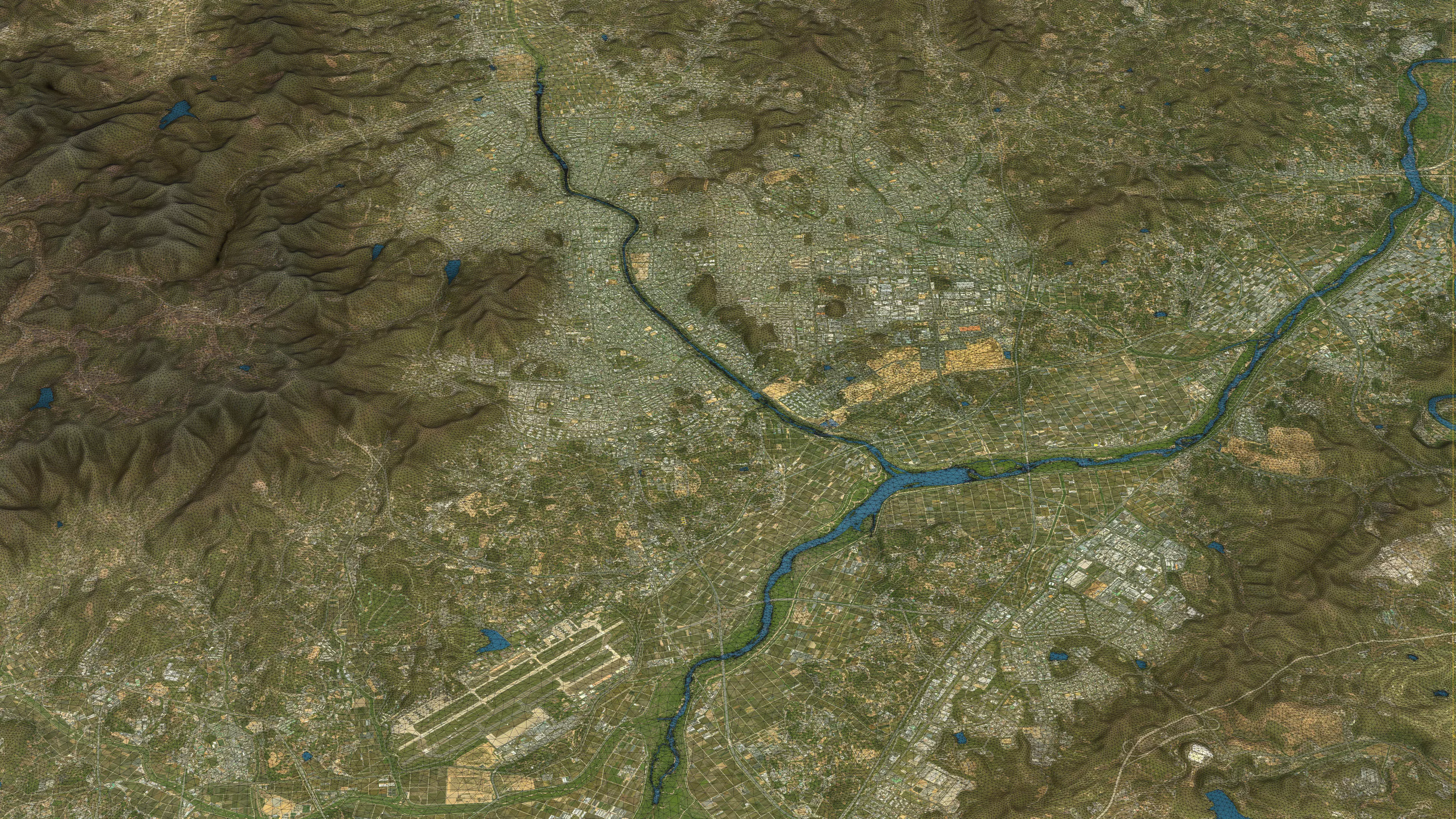 Cheongju - Topography Terrain Low-poly 3D model_10