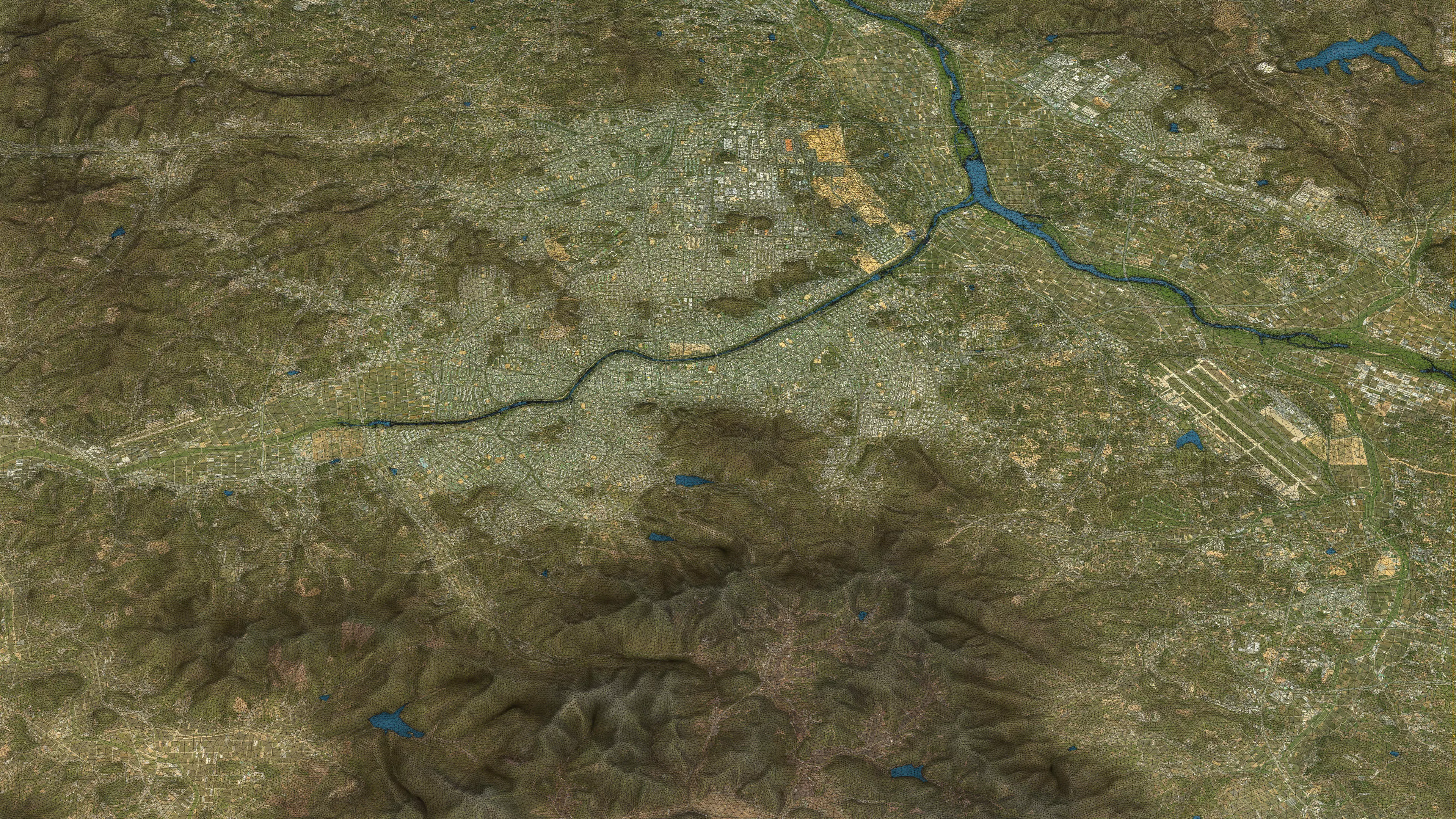 Cheongju - Topography Terrain Low-poly 3D model_13