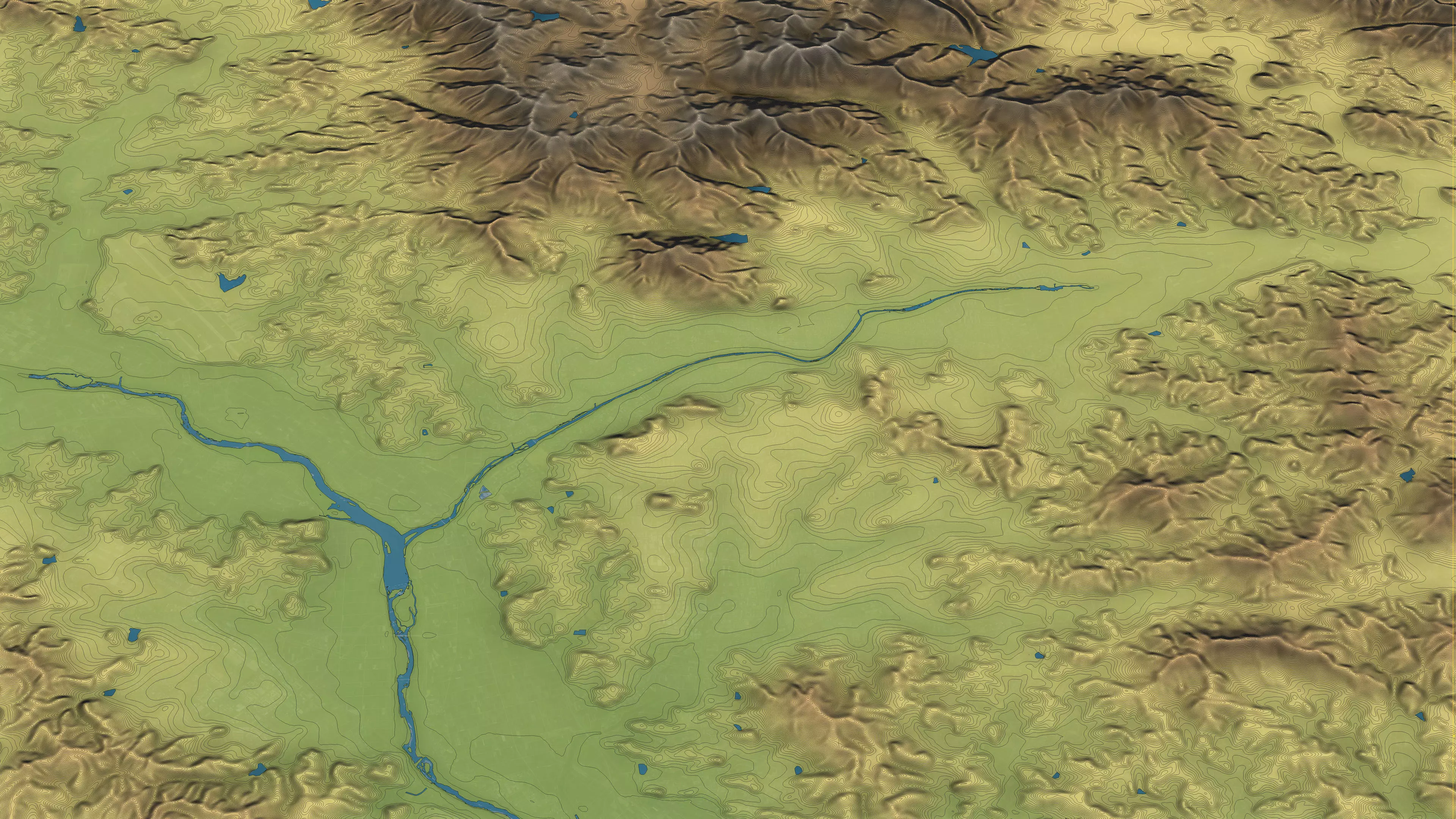 Cheongju - Topography Terrain Low-poly 3D model_9