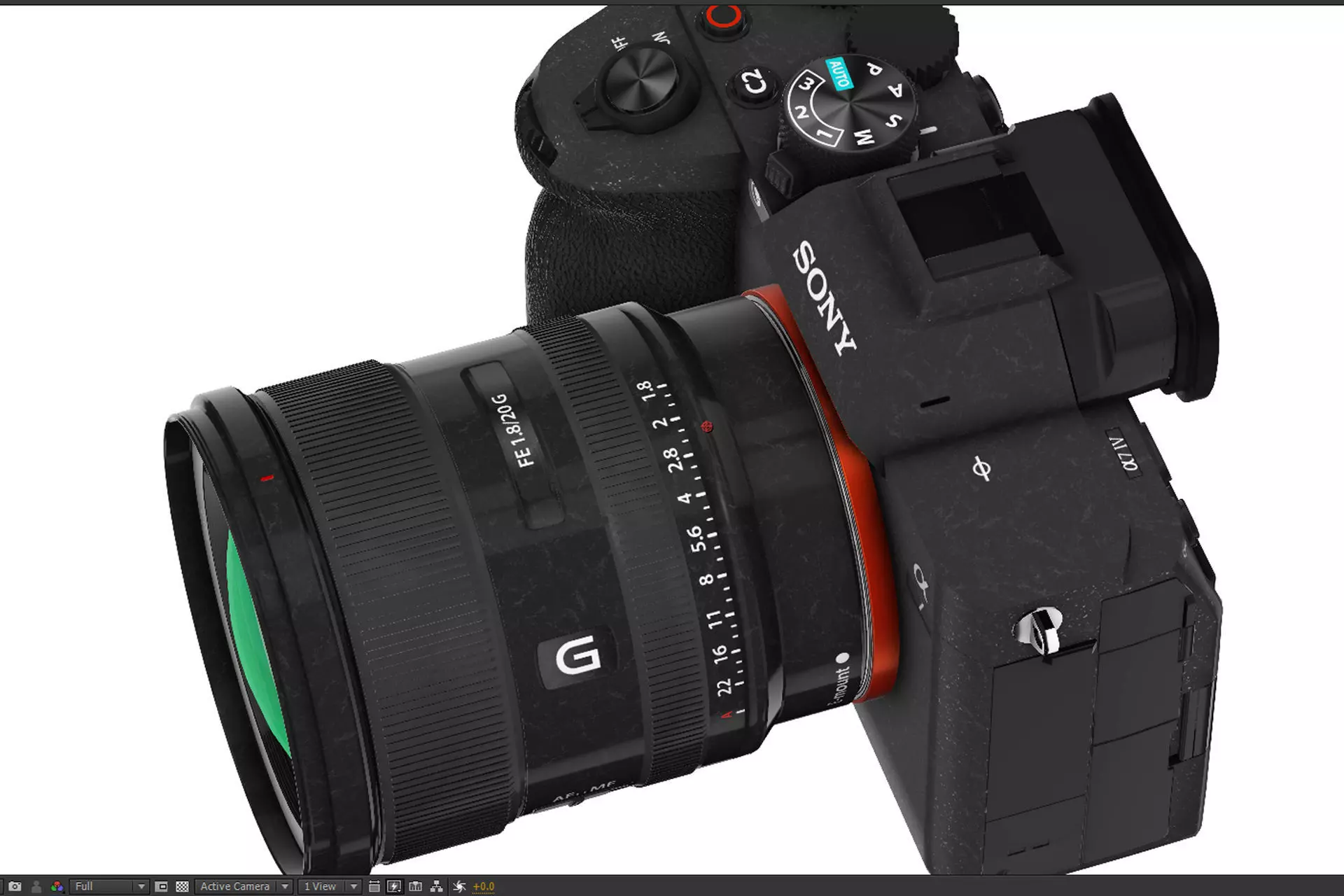 Sony Alpha A7 IV 3D Model for Element 3D and Cinema 4D 3D model_12