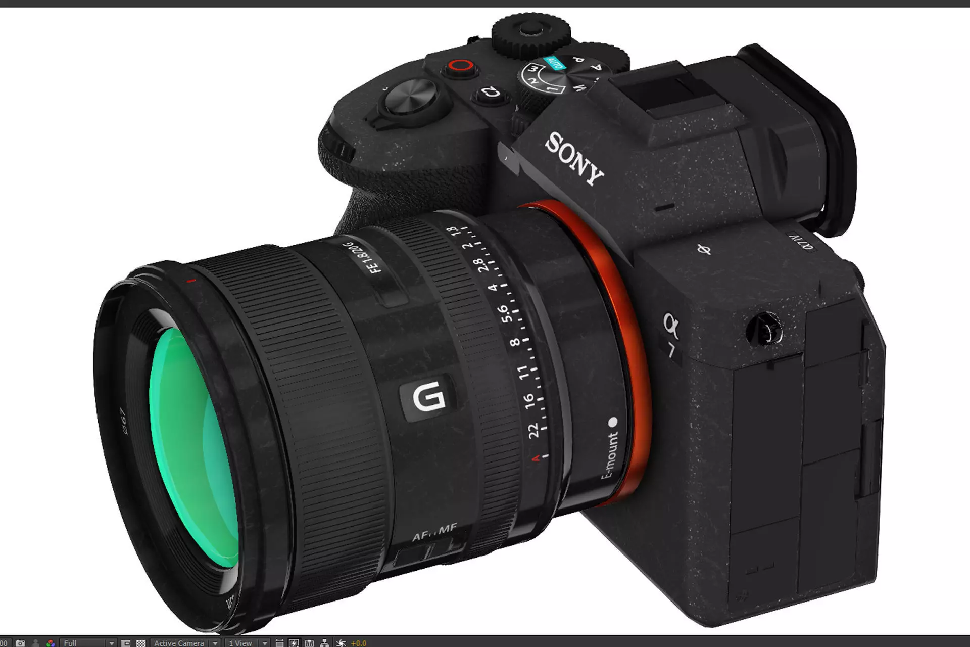 Sony Alpha A7 IV 3D Model for Element 3D and Cinema 4D 3D model_11