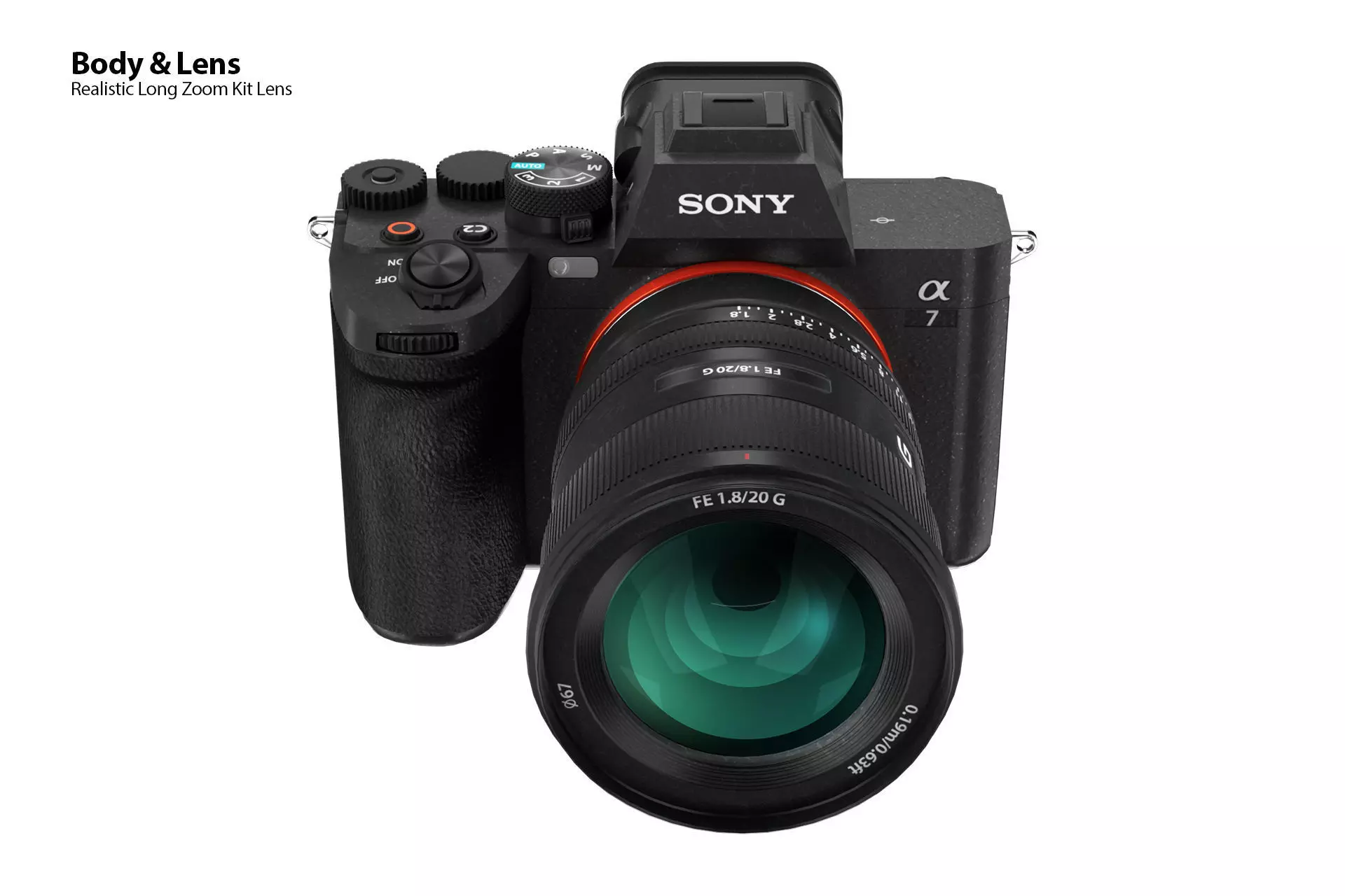 Sony Alpha A7 IV 3D Model for Element 3D and Cinema 4D 3D model_4