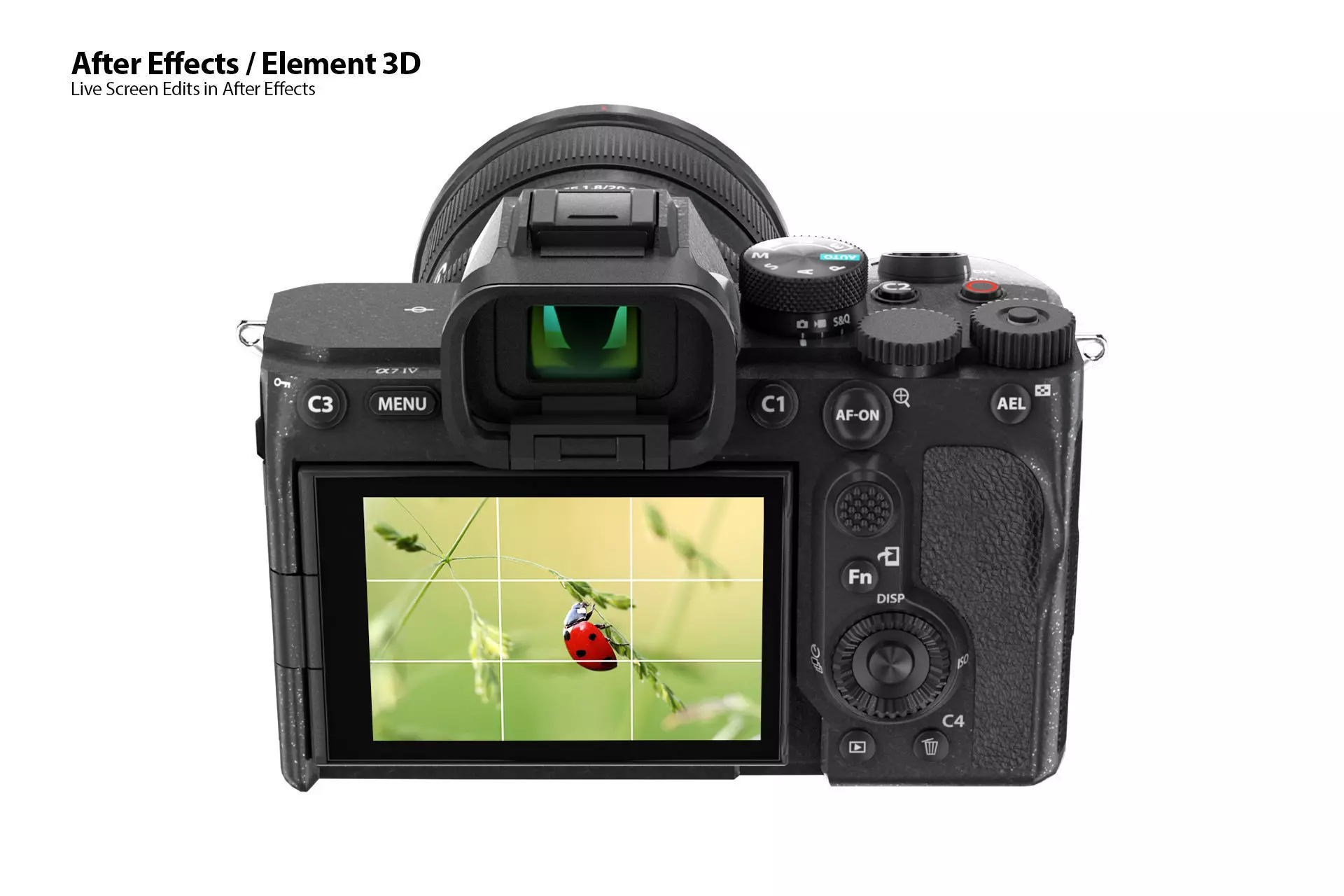 Sony Alpha A7 IV 3D Model for Element 3D and Cinema 4D 3D model_2
