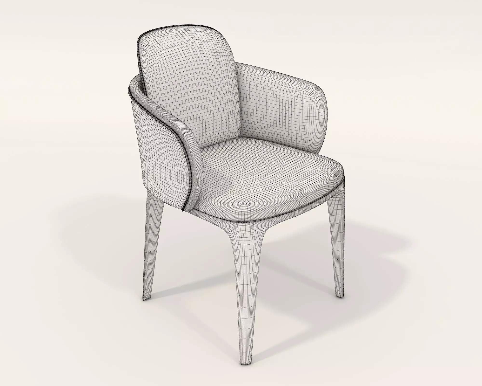 Modern Dining Table and Chairs 25 3D model_10