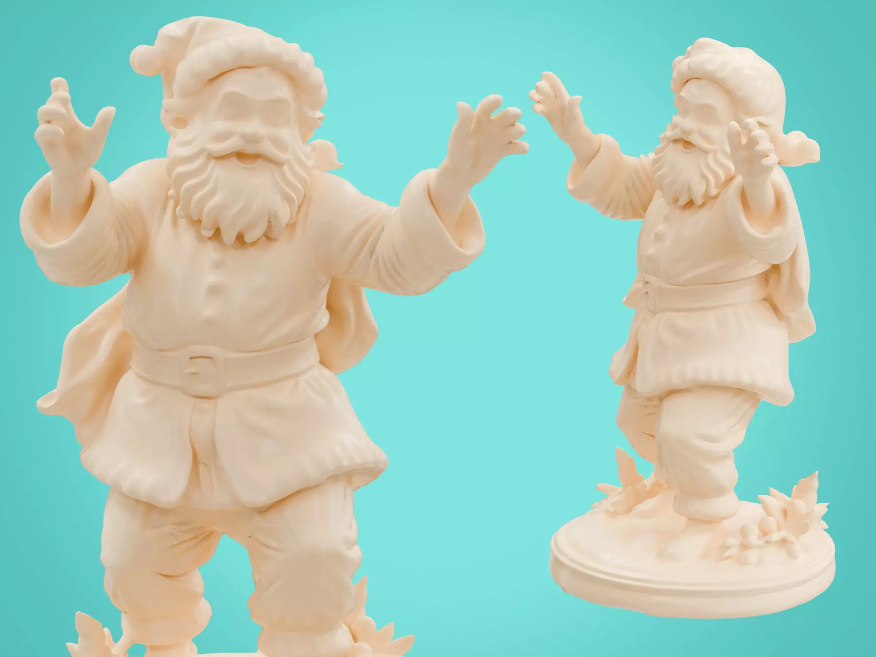 Santa Claus Statue 3d print ready 3D print model_0