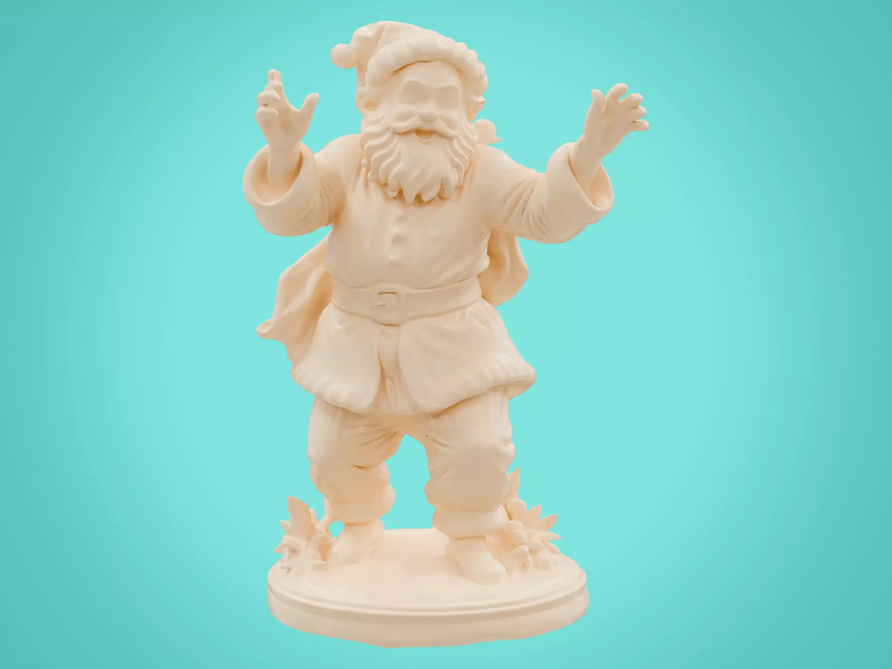 Santa Claus Statue 3d print ready 3D print model_1
