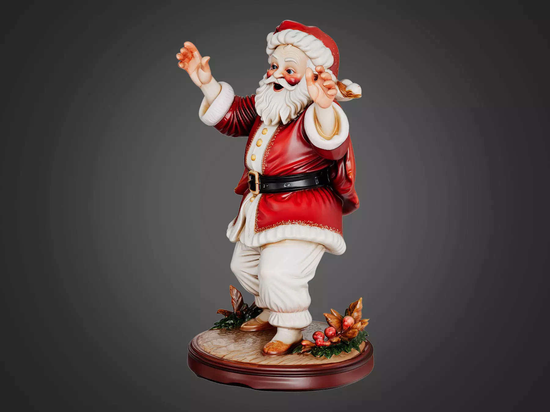 Santa Claus Statue 3d print ready 3D print model_7