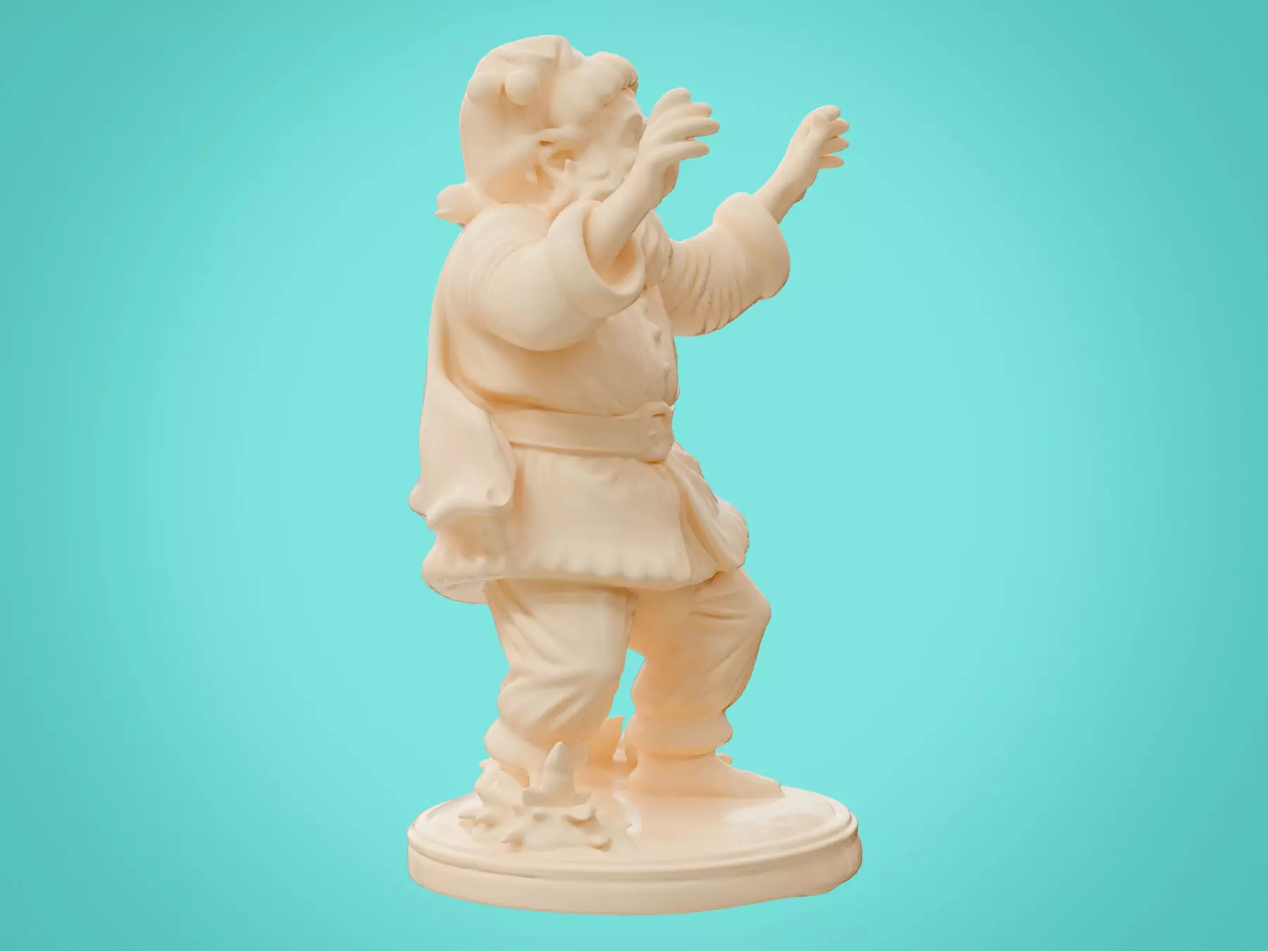 Santa Claus Statue 3d print ready 3D print model_4