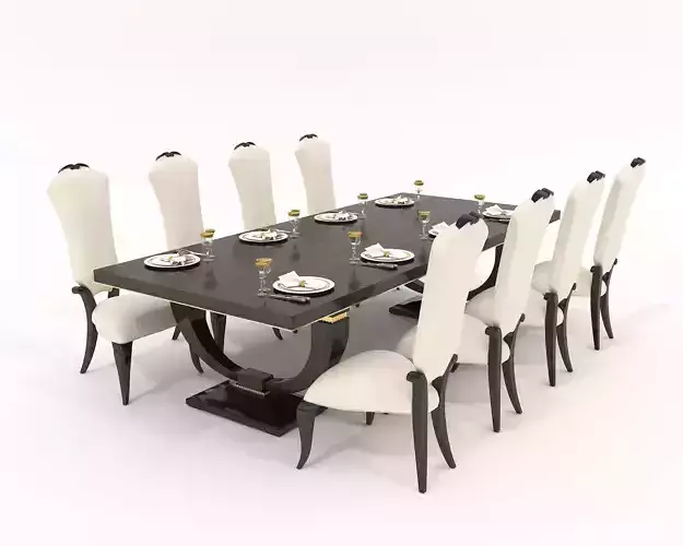 European style Dining Table and Chairs 4
