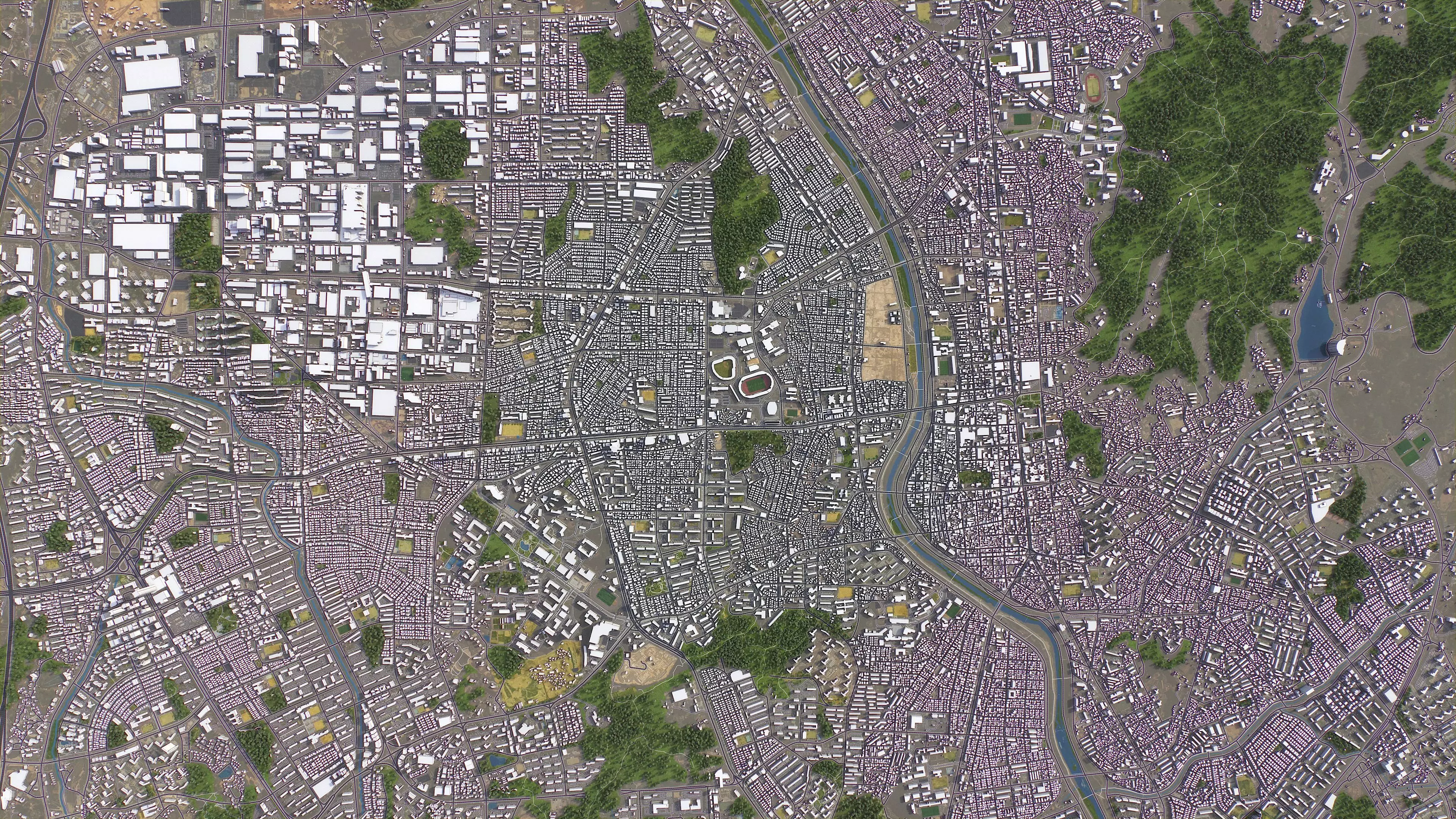 Cheongju - 3D City Topography Terrain 3D Model Collection_25