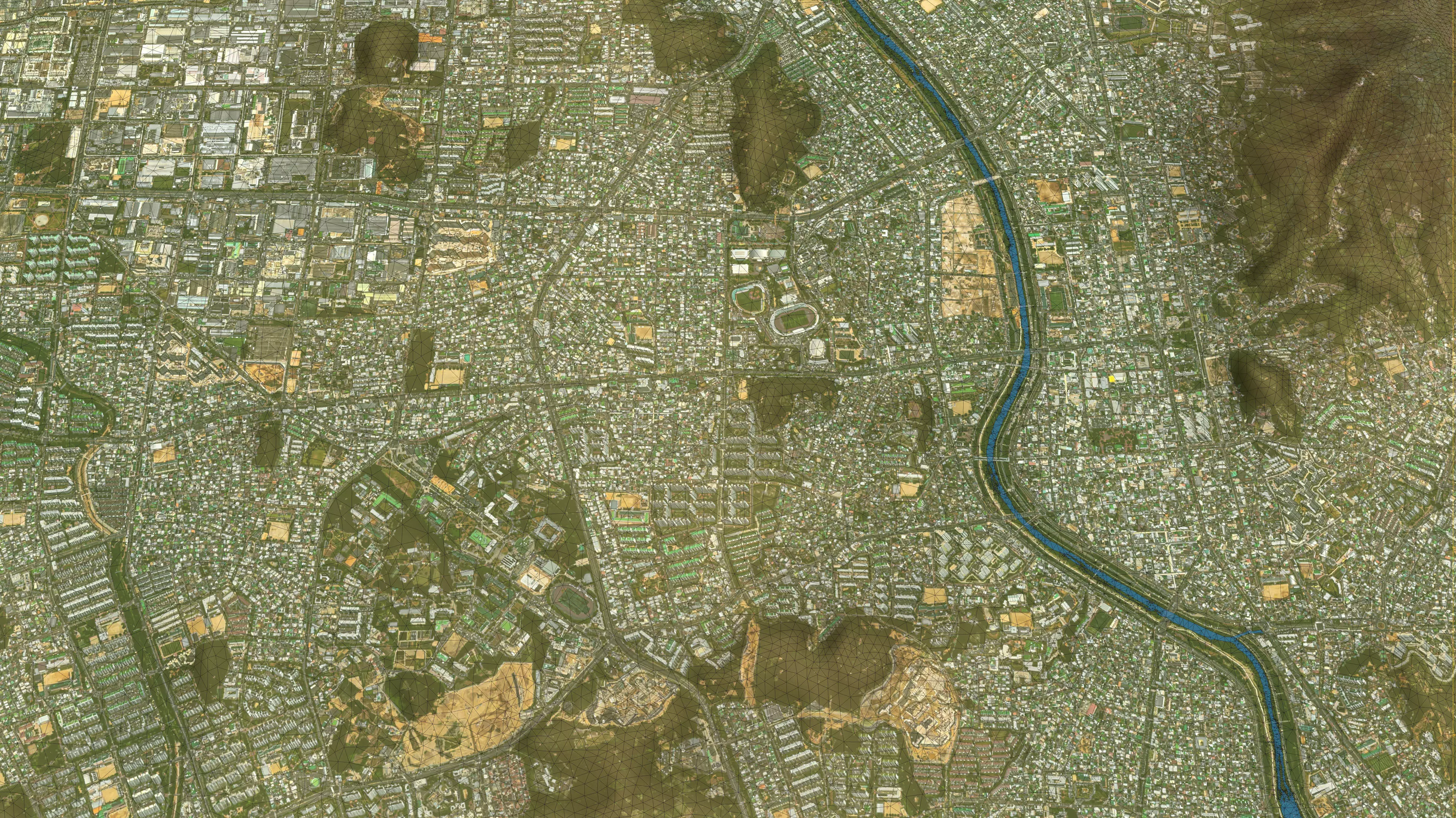 Cheongju - 3D City Topography Terrain 3D Model Collection_2