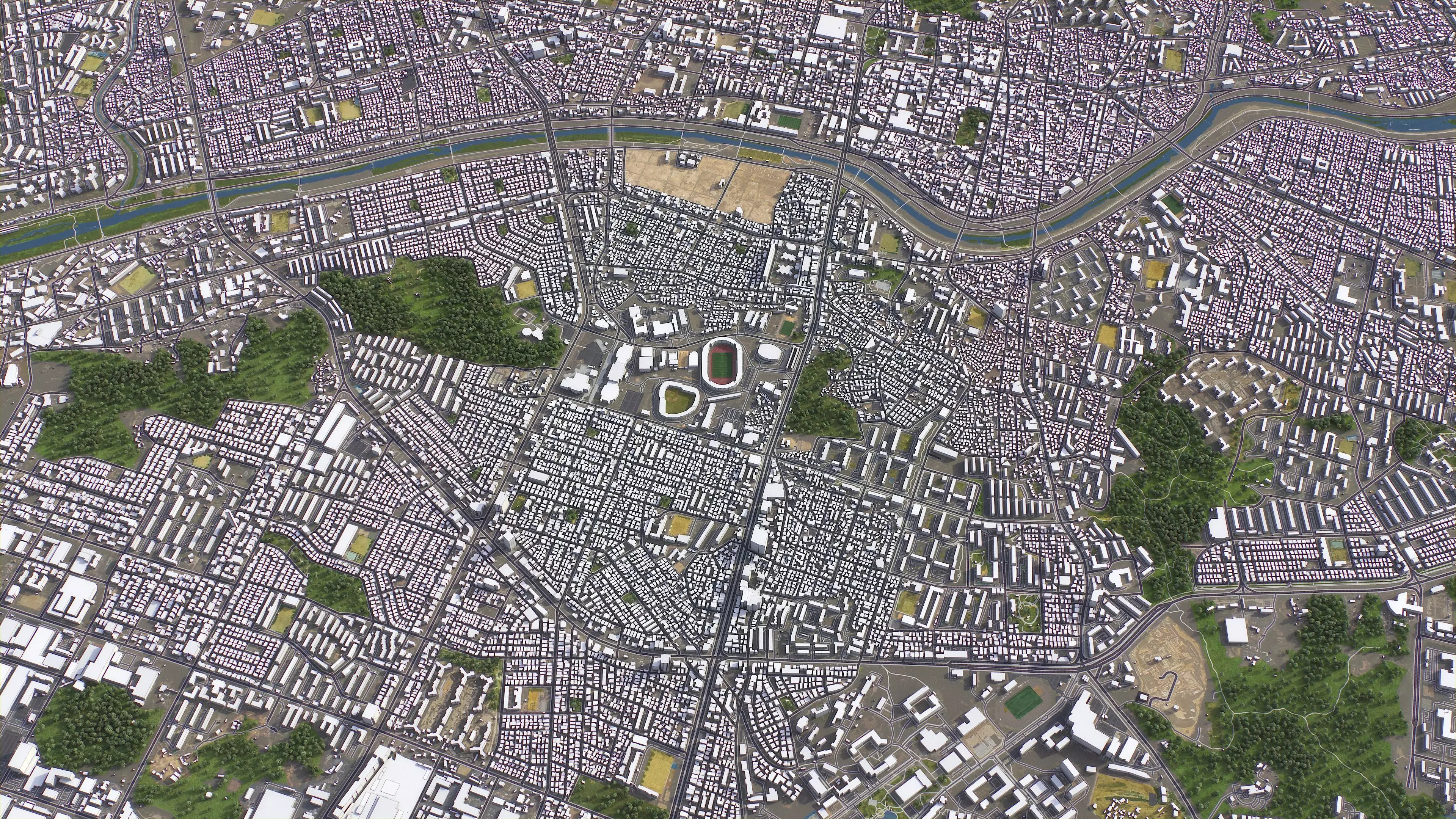 Cheongju - 3D City Topography Terrain 3D Model Collection_5