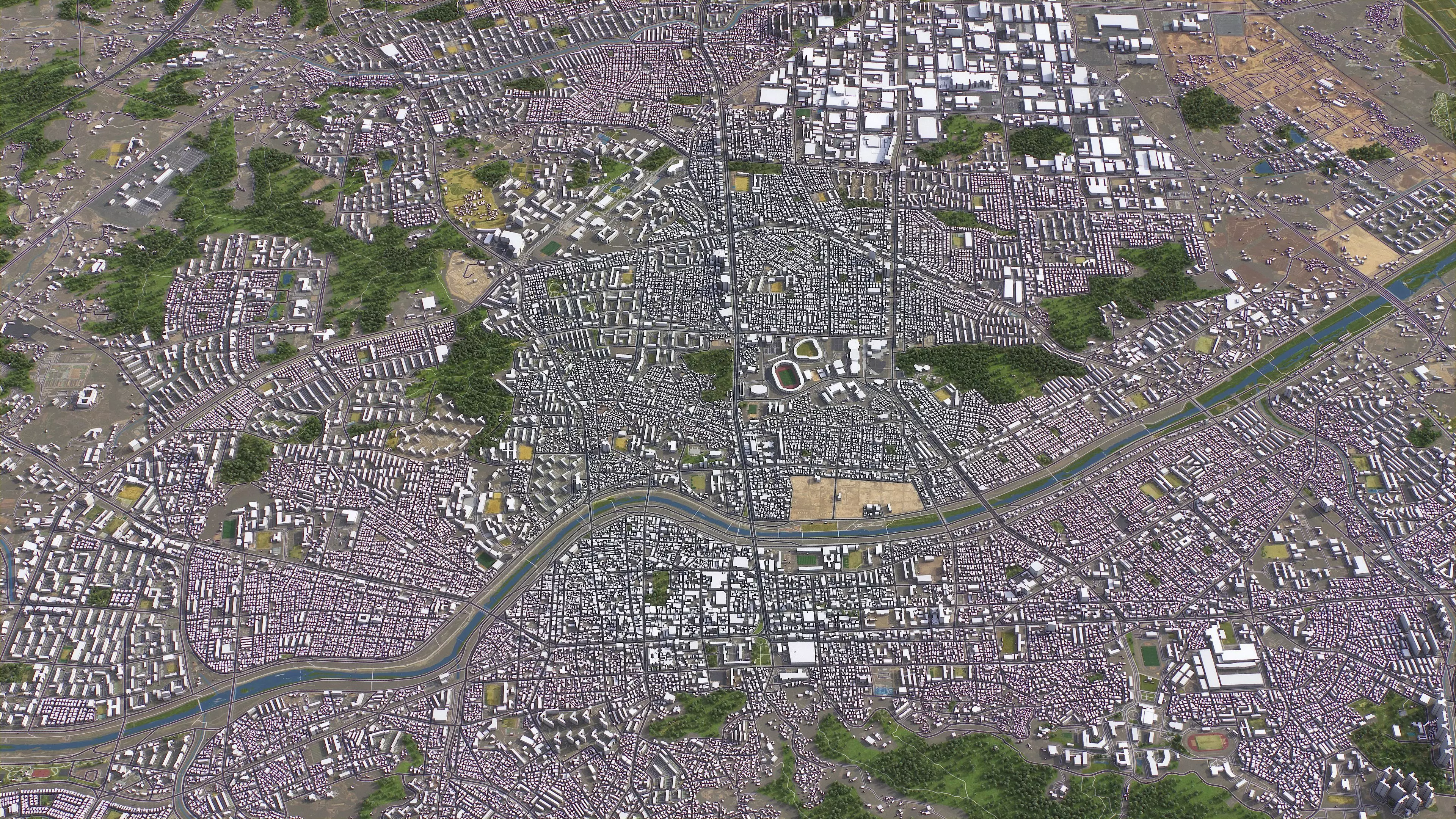 Cheongju - 3D City Topography Terrain 3D Model Collection_17