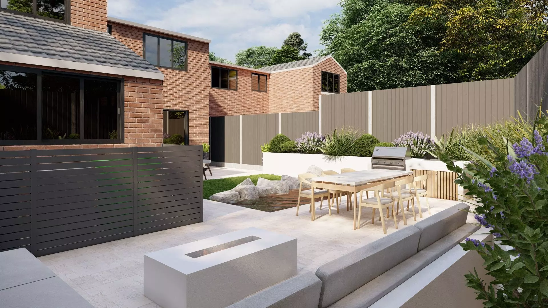 Garden Landscape 3D Model - SketchUp and Lumion Scene 3D model_5