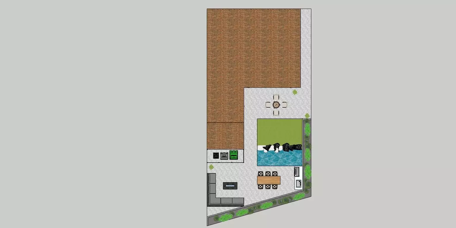 Garden Landscape 3D Model - SketchUp and Lumion Scene 3D model_7