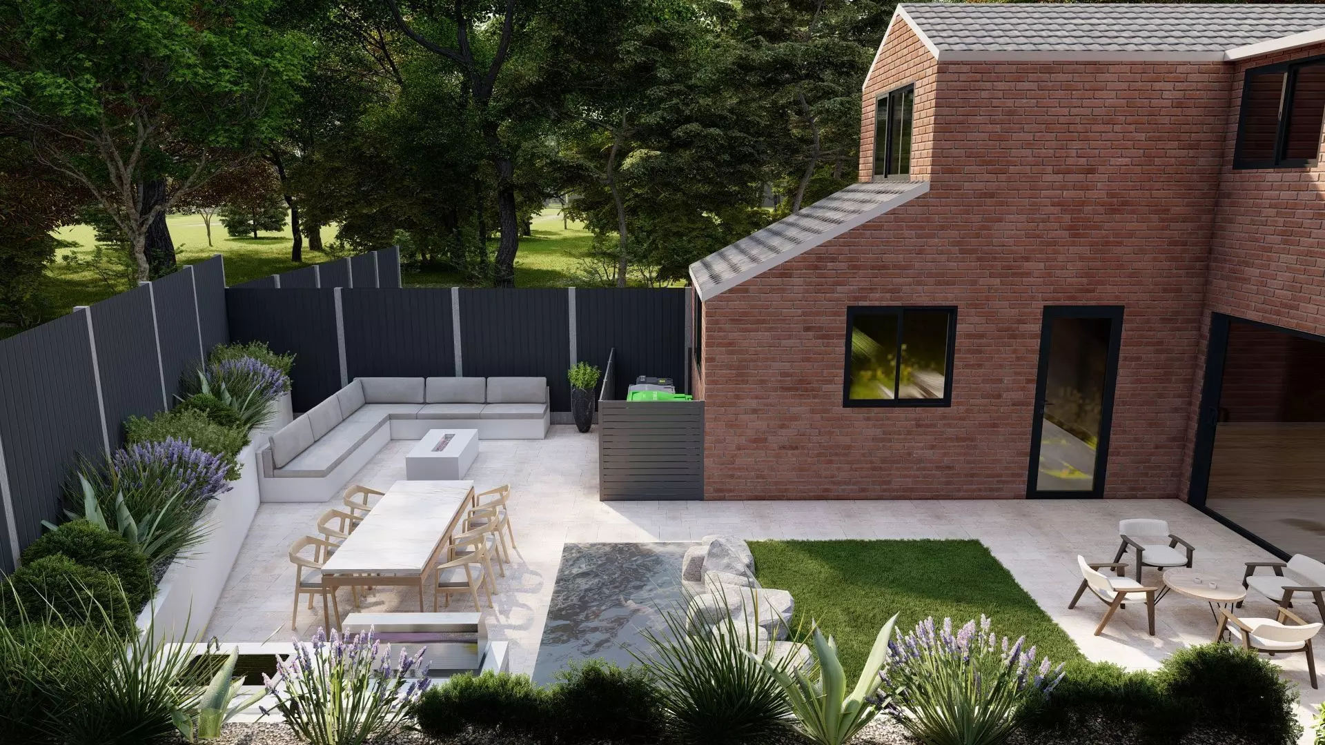 Garden Landscape 3D Model - SketchUp and Lumion Scene 3D model_4