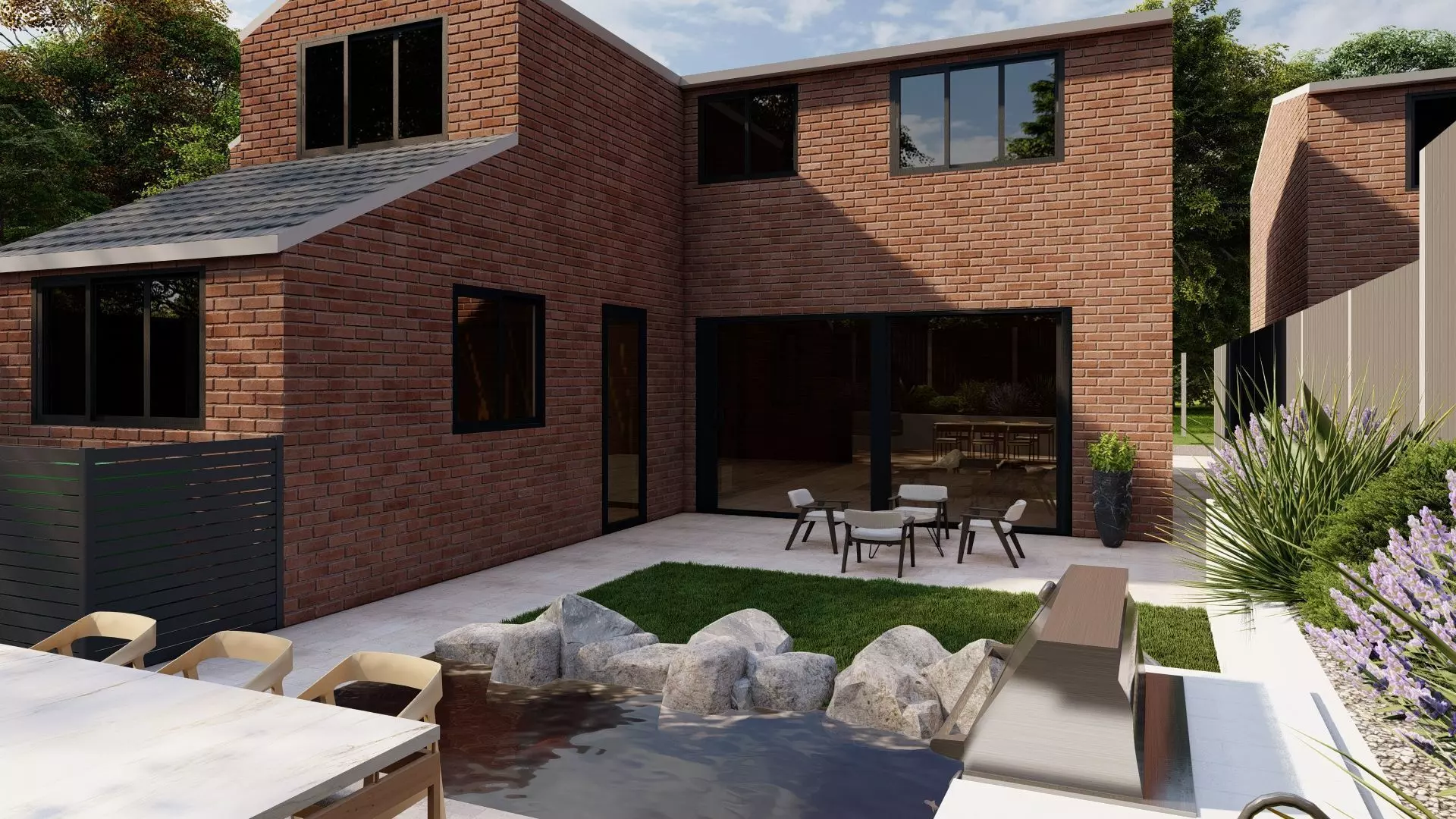 Garden Landscape 3D Model - SketchUp and Lumion Scene 3D model_3