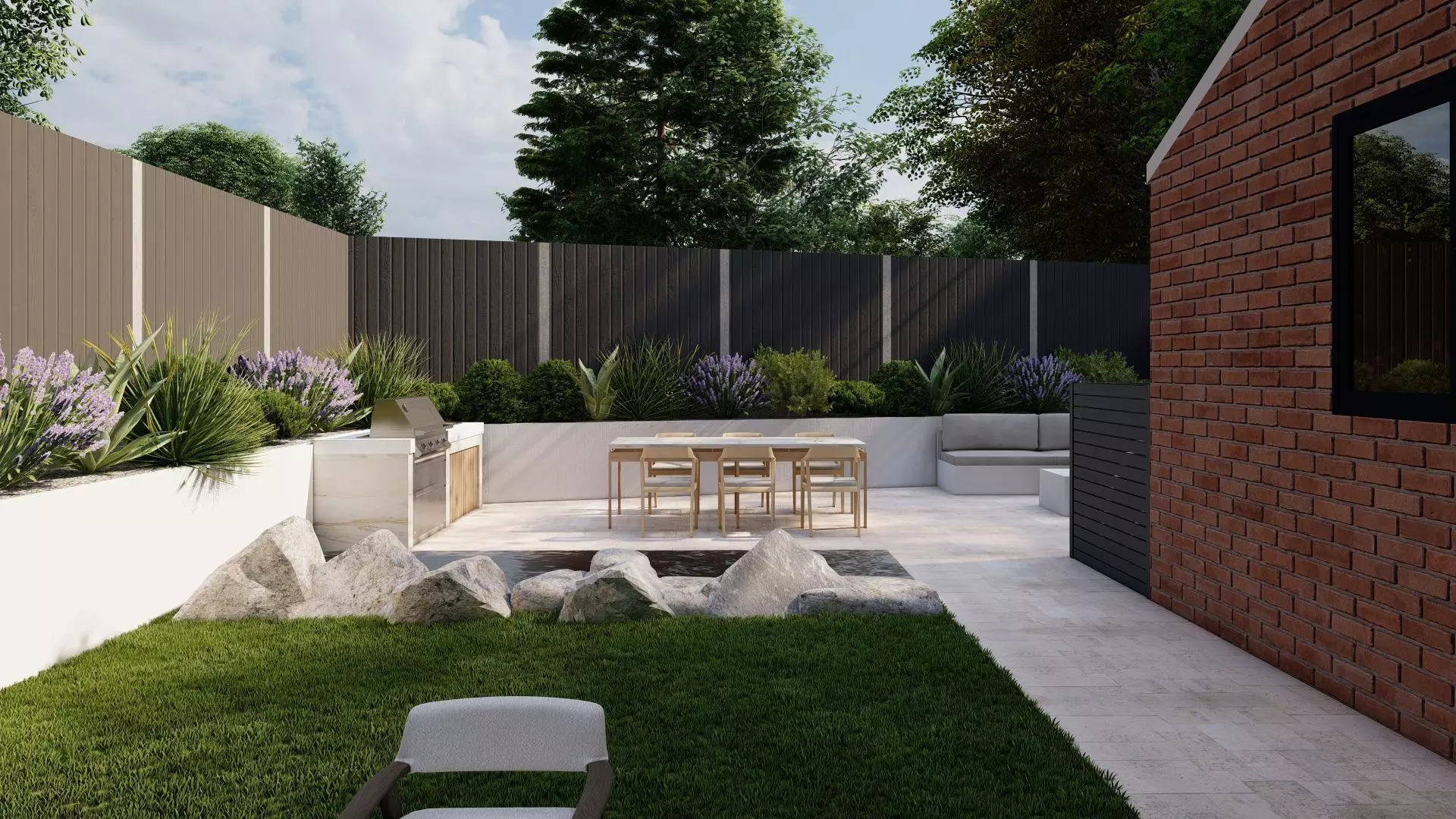 Garden Landscape 3D Model - SketchUp and Lumion Scene 3D model_2