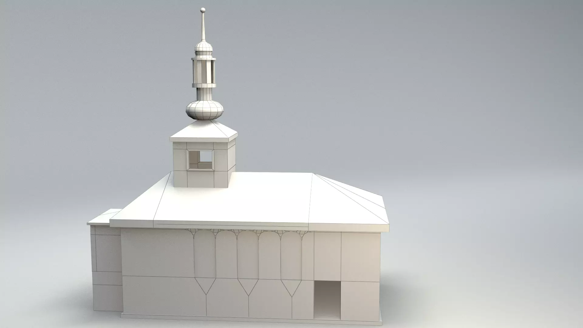 old church Low-poly 3D model_12