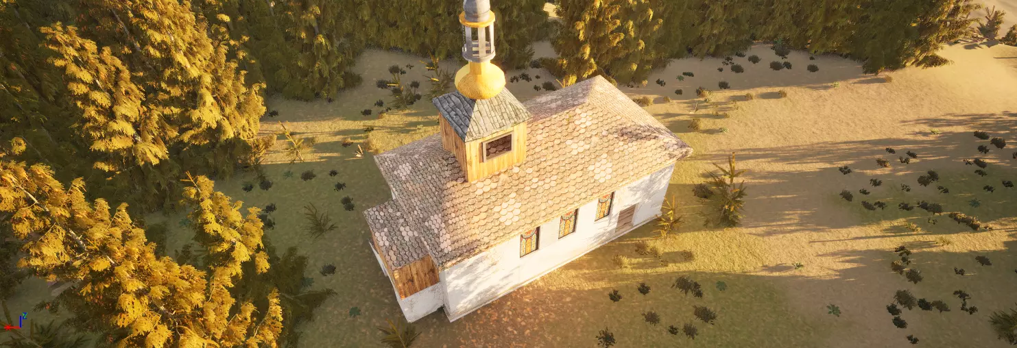 old church Low-poly 3D model_3